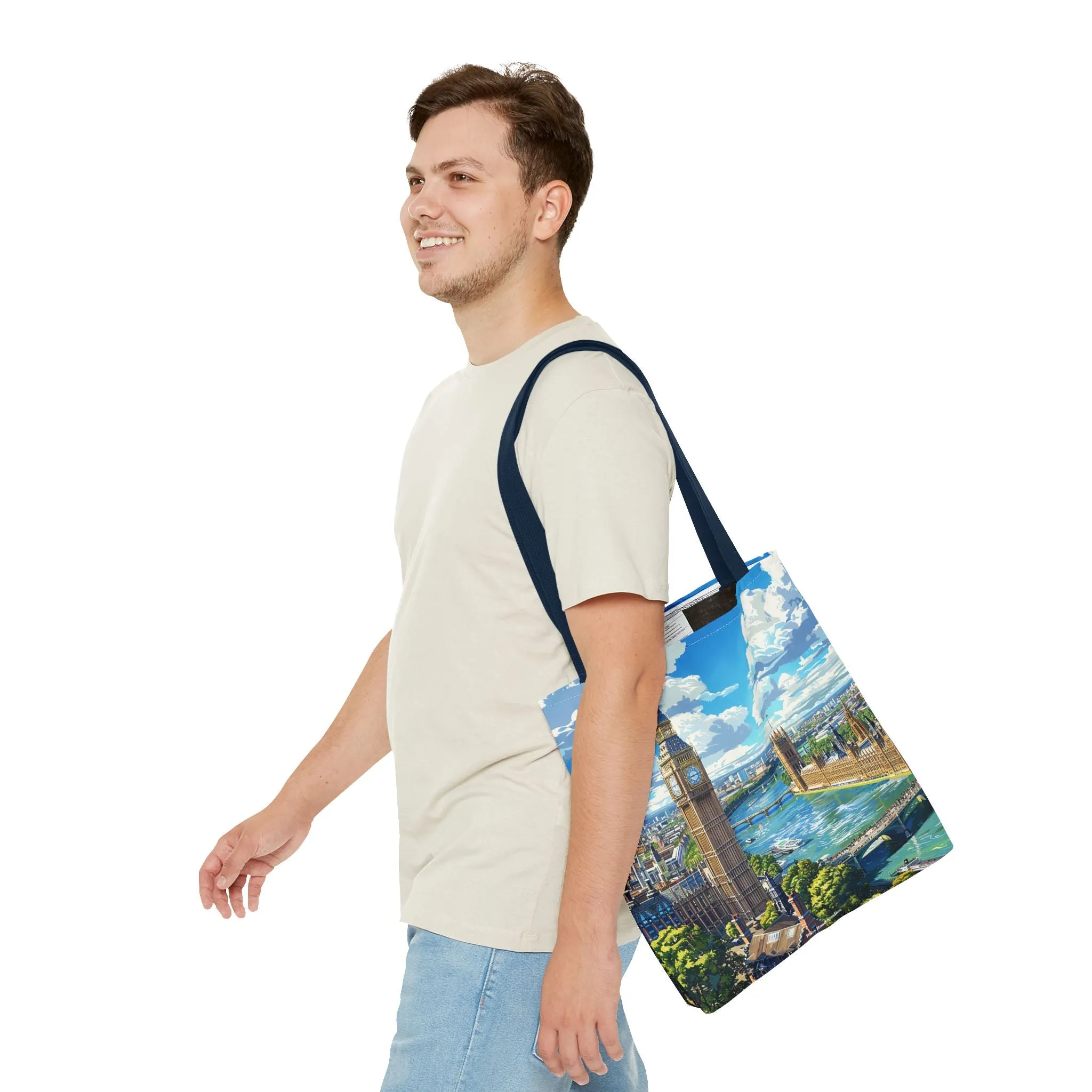 Big Ben River View Tote Bag - Carry the Timeless Charm of London's Iconic Skyline! Available in 3 sizes.
