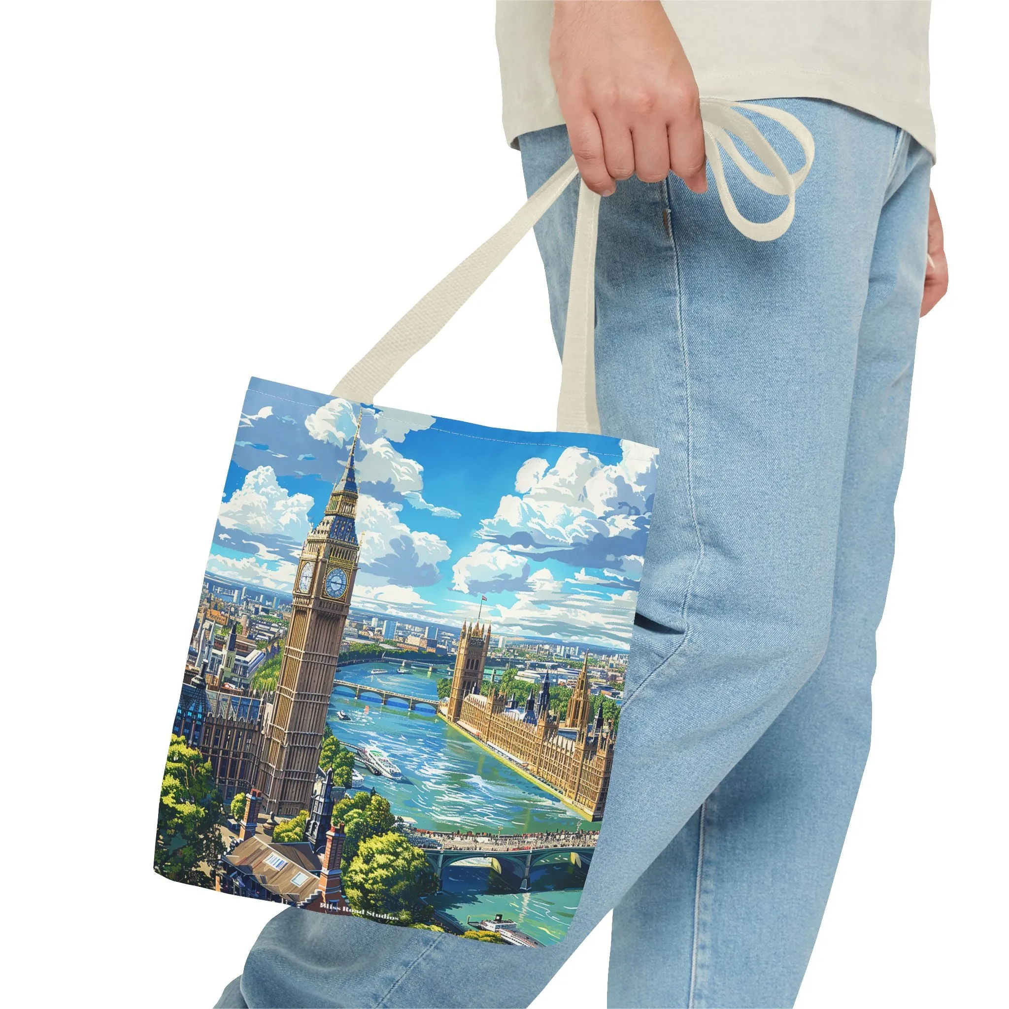 Big Ben River View Tote Bag - Carry the Timeless Charm of London's Iconic Skyline! Available in 3 sizes.
