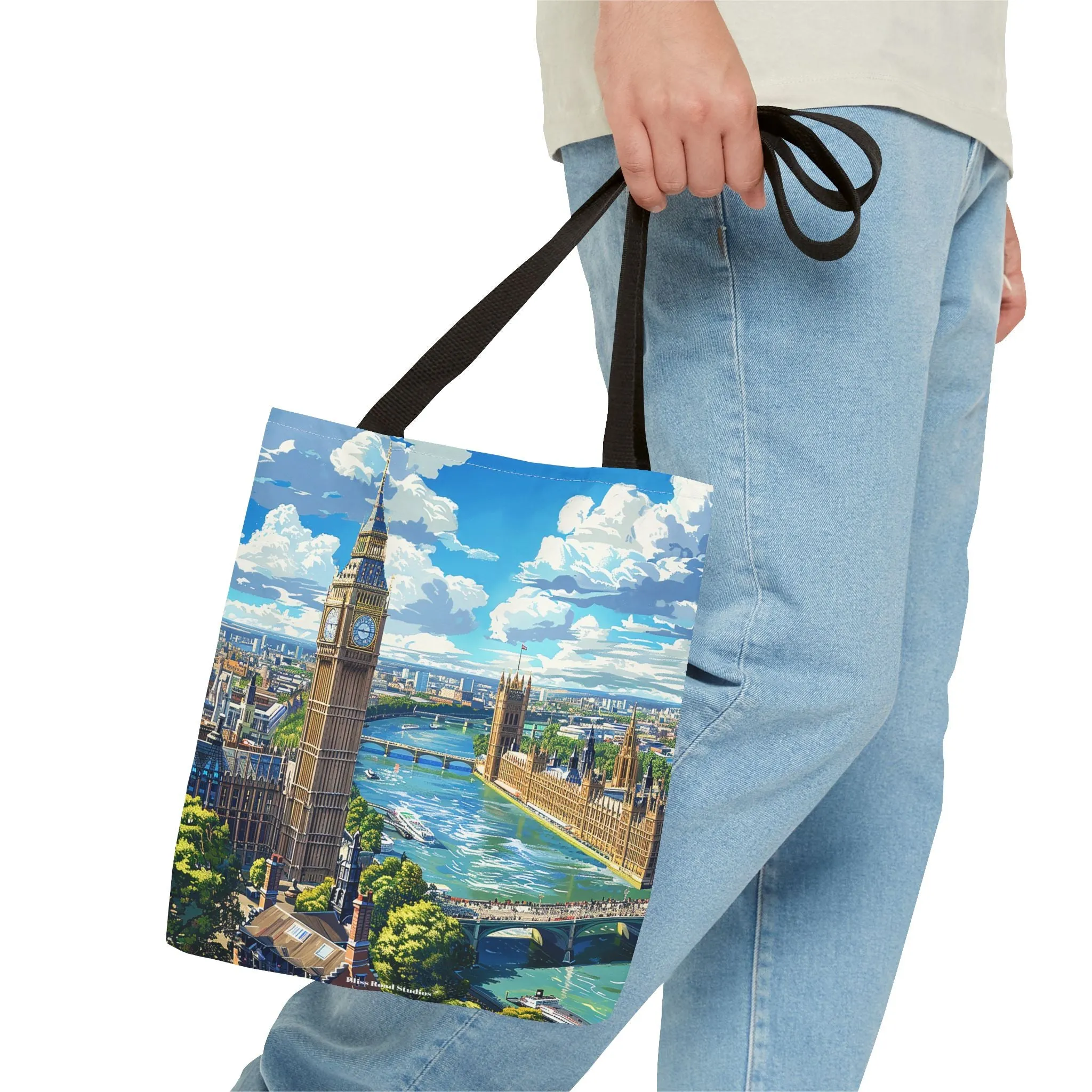 Big Ben River View Tote Bag - Carry the Timeless Charm of London's Iconic Skyline! Available in 3 sizes.