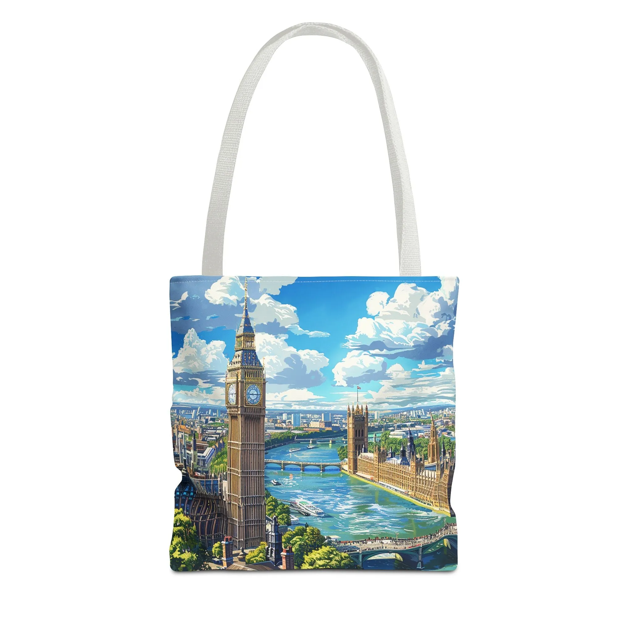 Big Ben River View Tote Bag - Carry the Timeless Charm of London's Iconic Skyline! Available in 3 sizes.