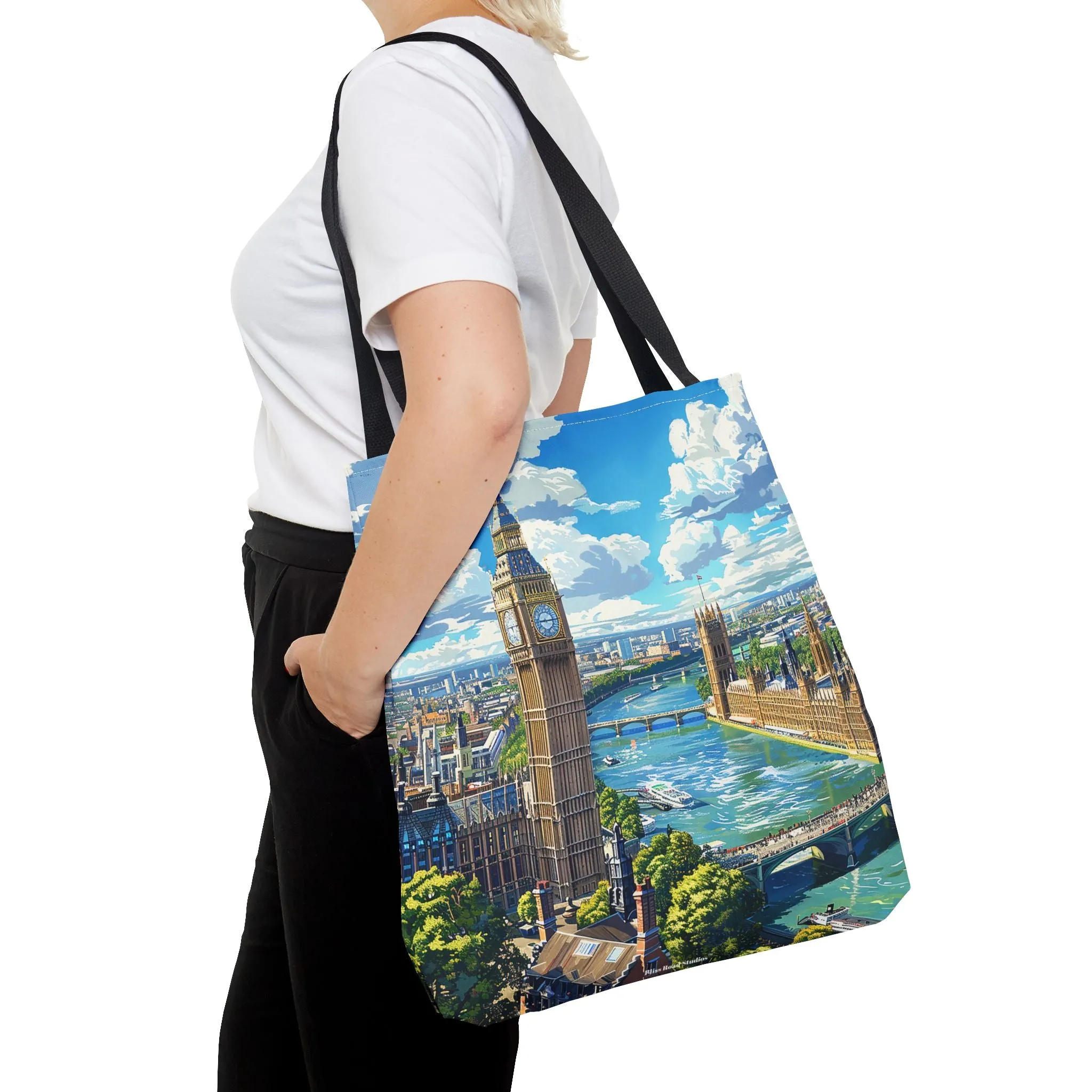 Big Ben River View Tote Bag - Carry the Timeless Charm of London's Iconic Skyline! Available in 3 sizes.
