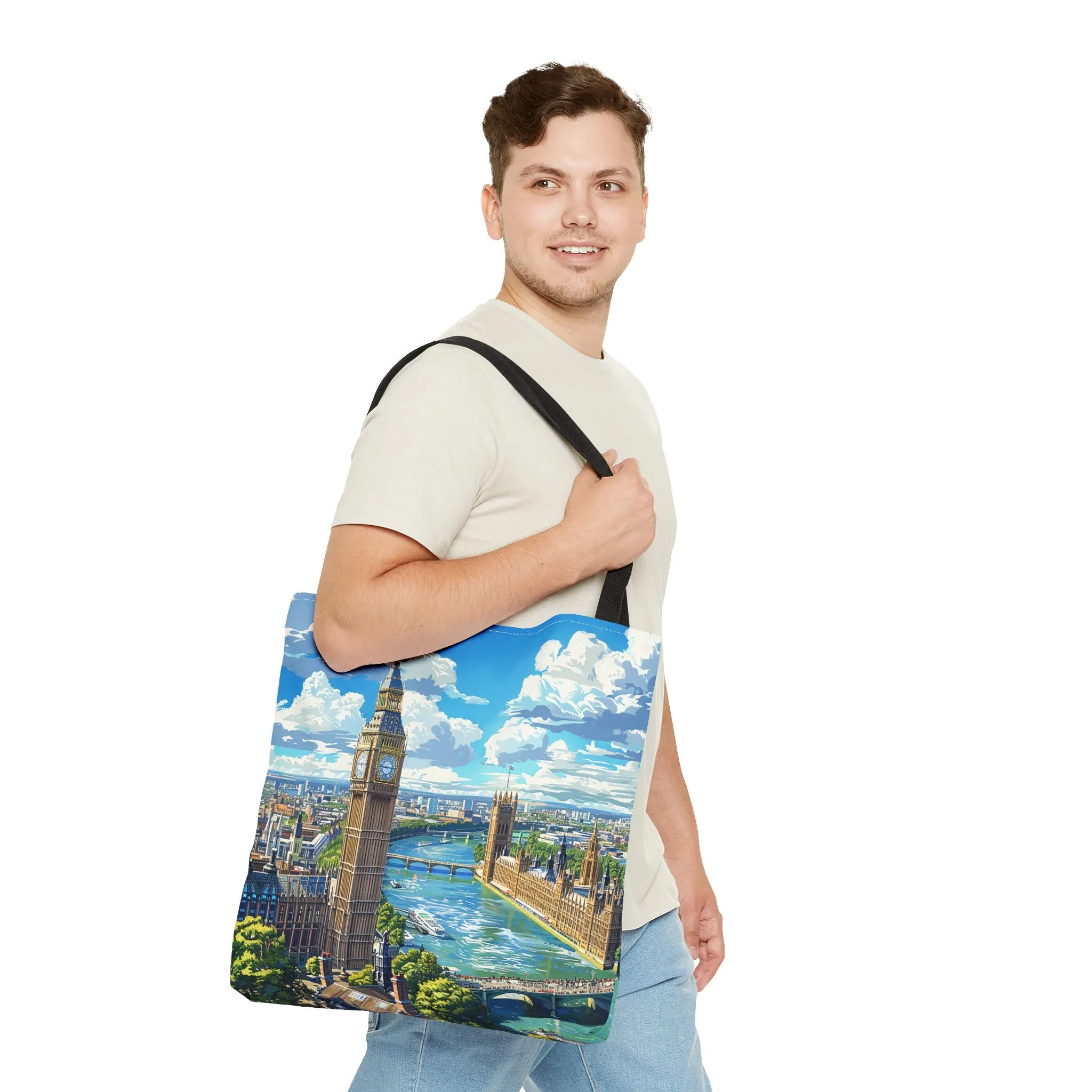 Big Ben River View Tote Bag - Carry the Timeless Charm of London's Iconic Skyline! Available in 3 sizes.