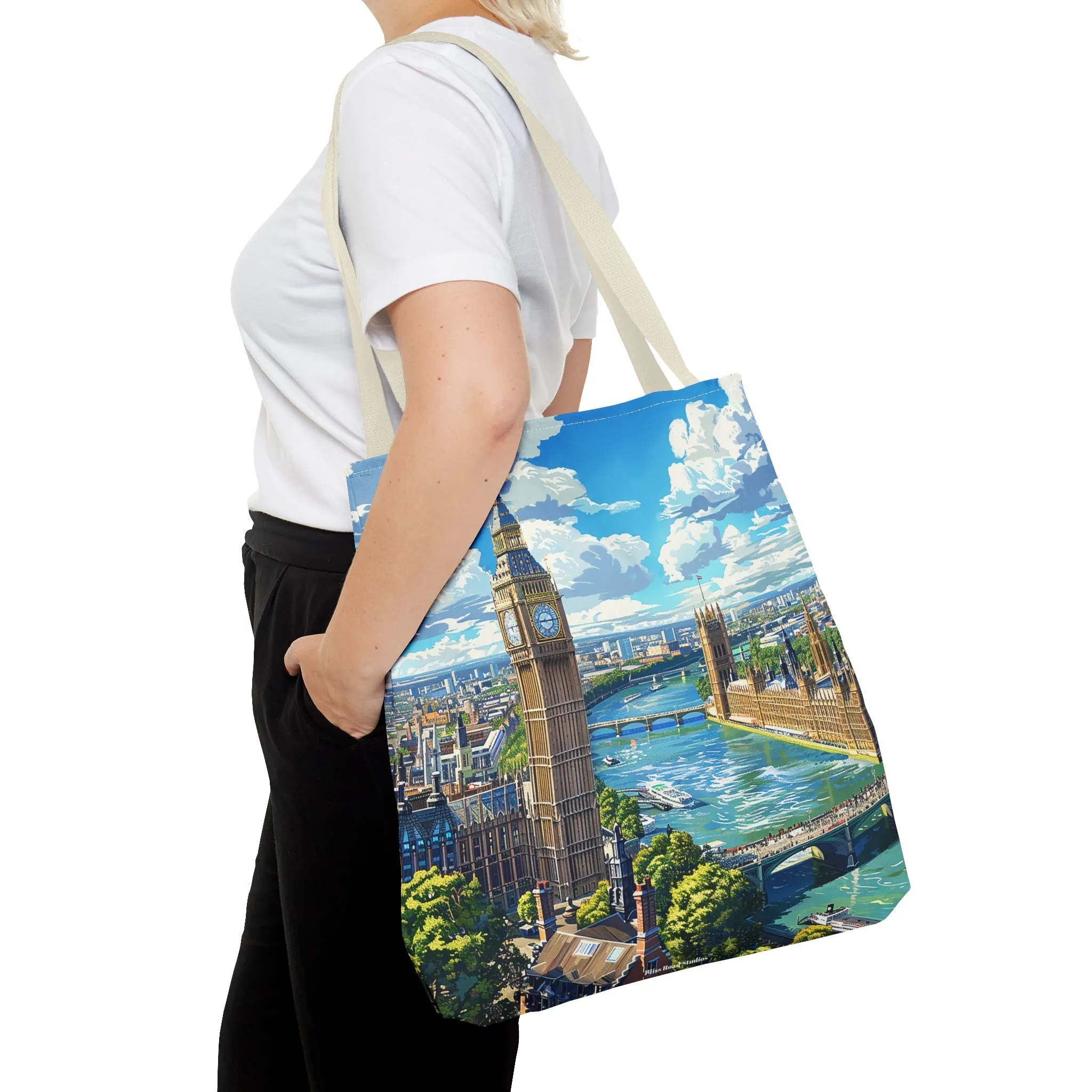 Big Ben River View Tote Bag - Carry the Timeless Charm of London's Iconic Skyline! Available in 3 sizes.