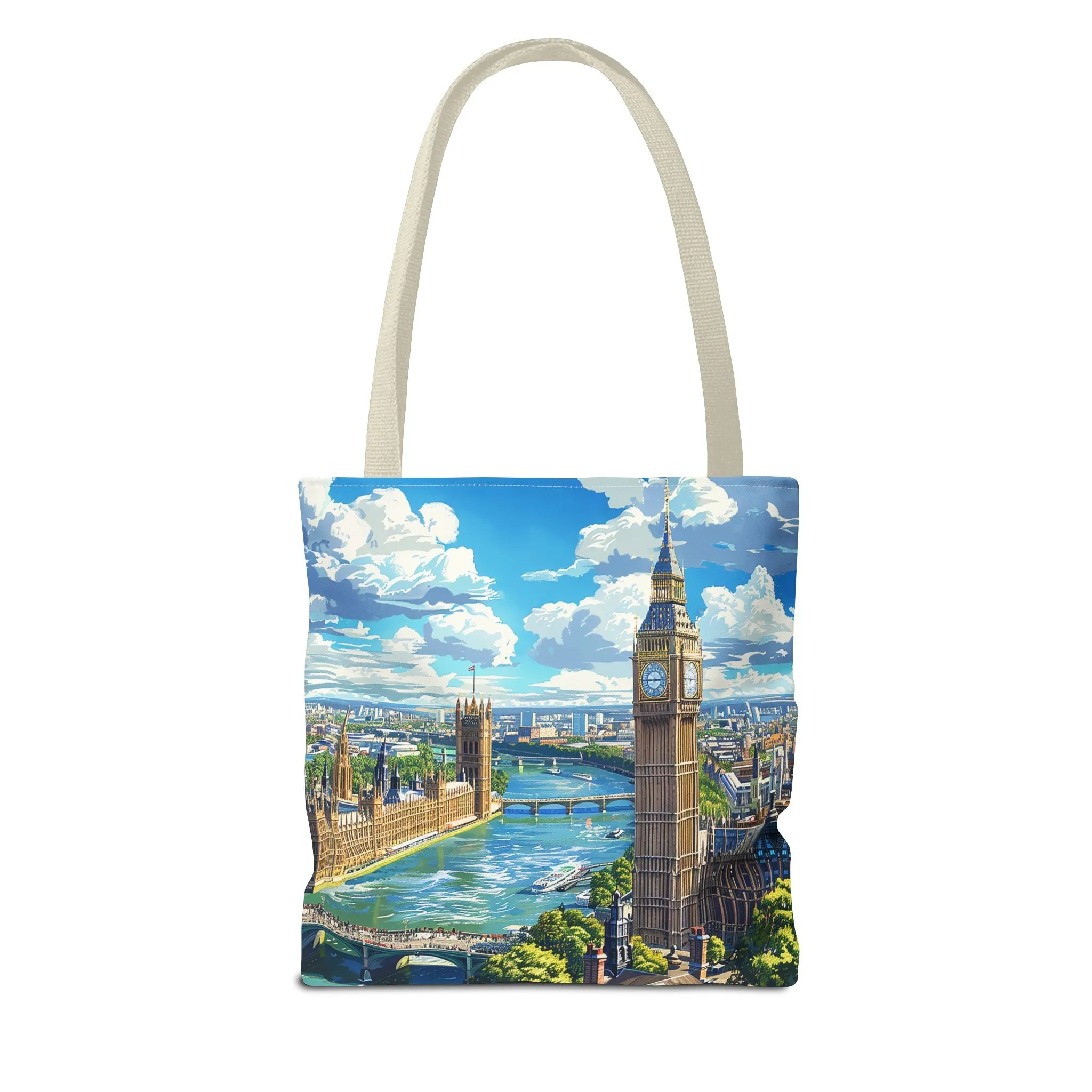 Big Ben River View Tote Bag - Carry the Timeless Charm of London's Iconic Skyline! Available in 3 sizes.