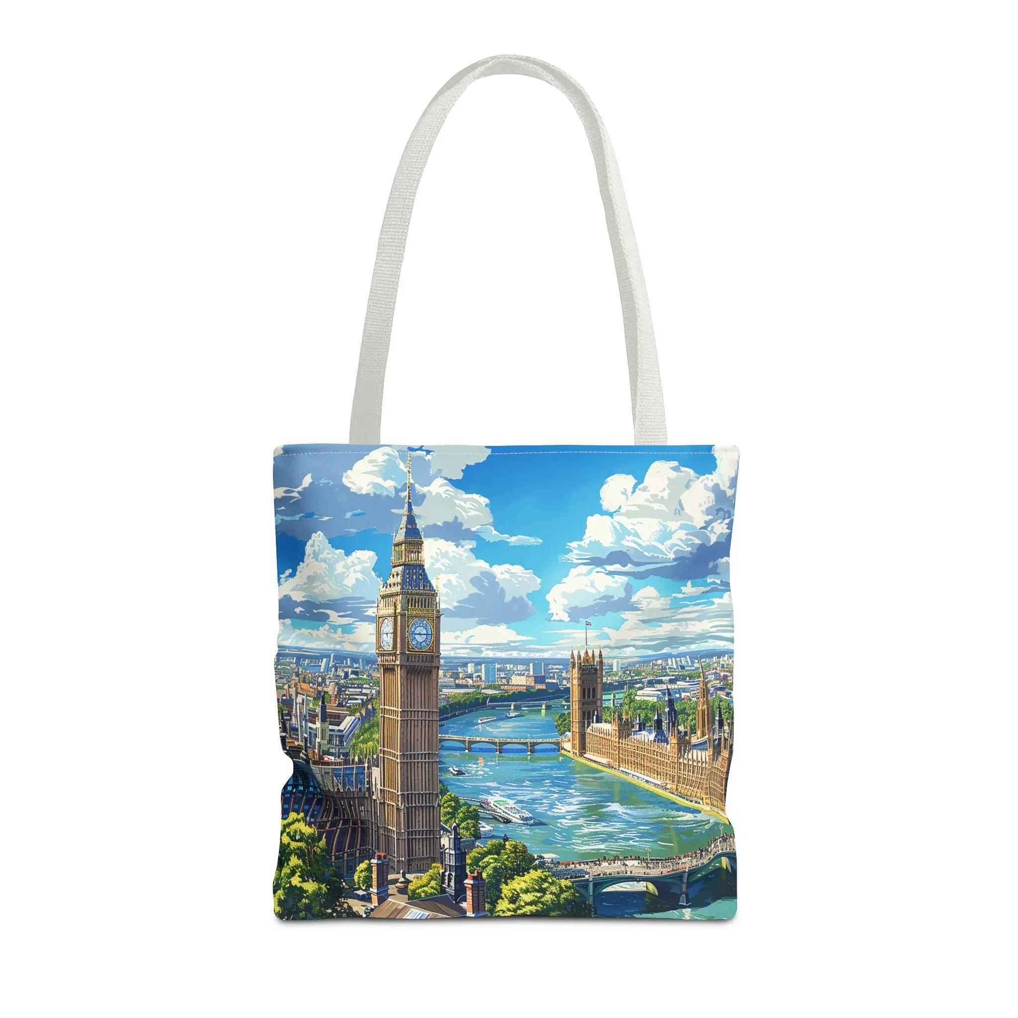 Big Ben River View Tote Bag - Carry the Timeless Charm of London's Iconic Skyline! Available in 3 sizes.