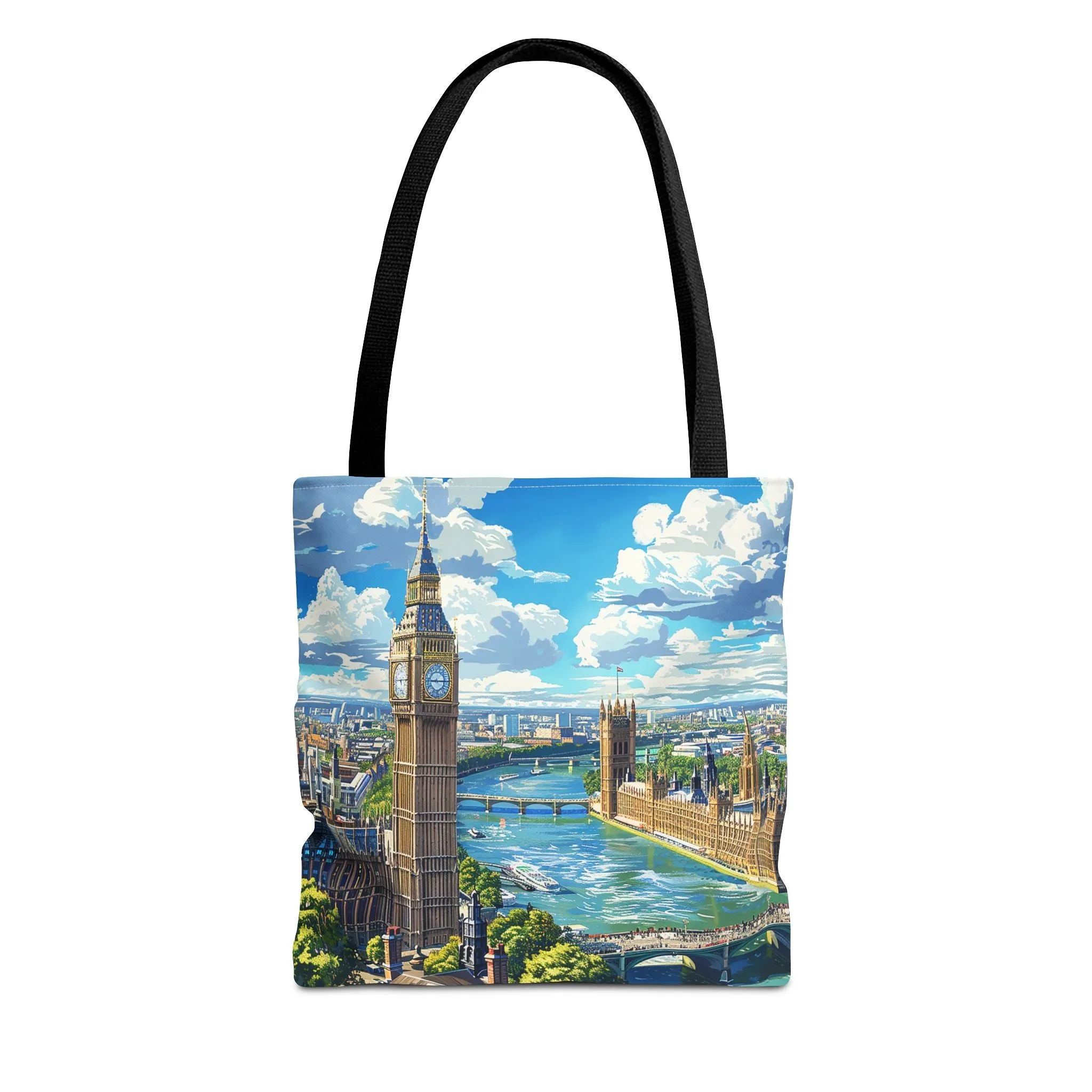 Big Ben River View Tote Bag - Carry the Timeless Charm of London's Iconic Skyline! Available in 3 sizes.