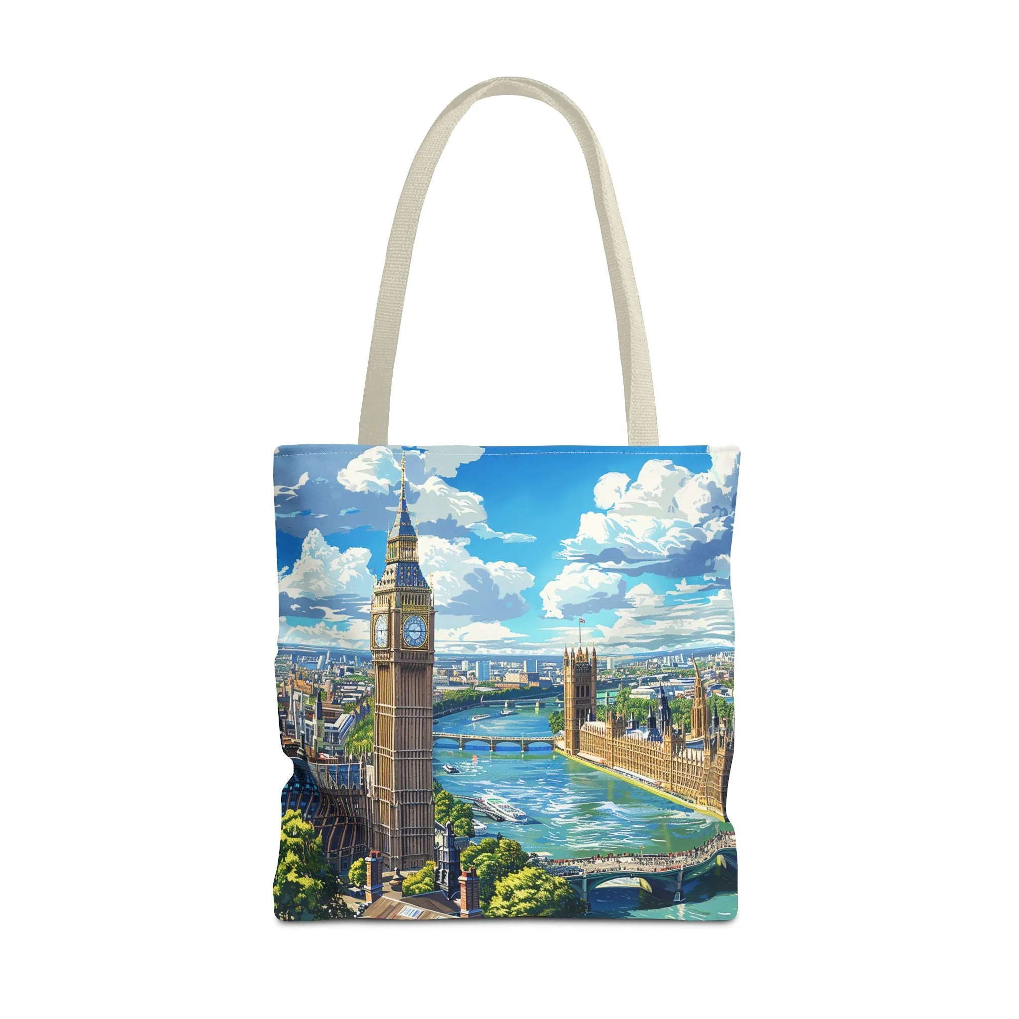 Big Ben River View Tote Bag - Carry the Timeless Charm of London's Iconic Skyline! Available in 3 sizes.