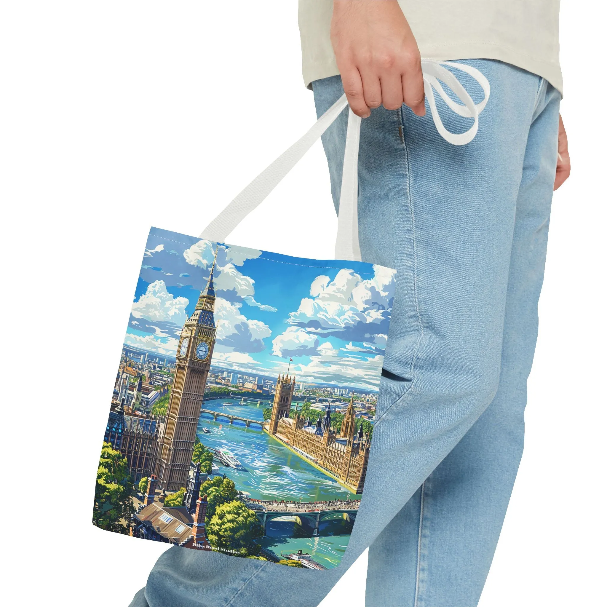 Big Ben River View Tote Bag - Carry the Timeless Charm of London's Iconic Skyline! Available in 3 sizes.