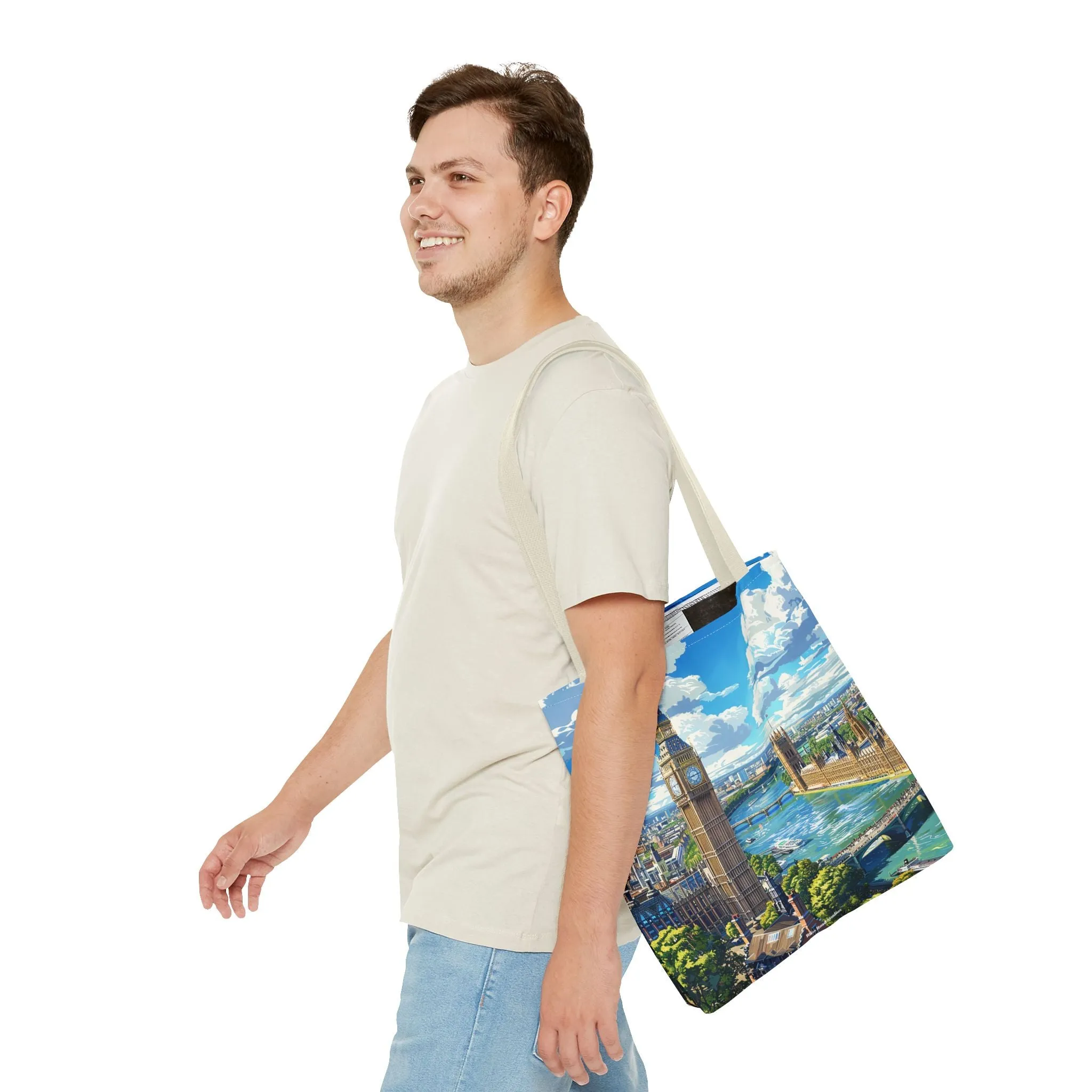 Big Ben River View Tote Bag - Carry the Timeless Charm of London's Iconic Skyline! Available in 3 sizes.
