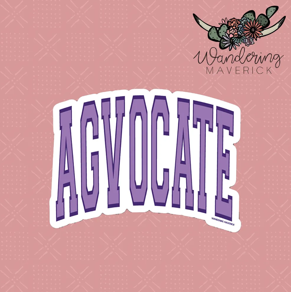 Big Varsity Agvocate Purple Sticker