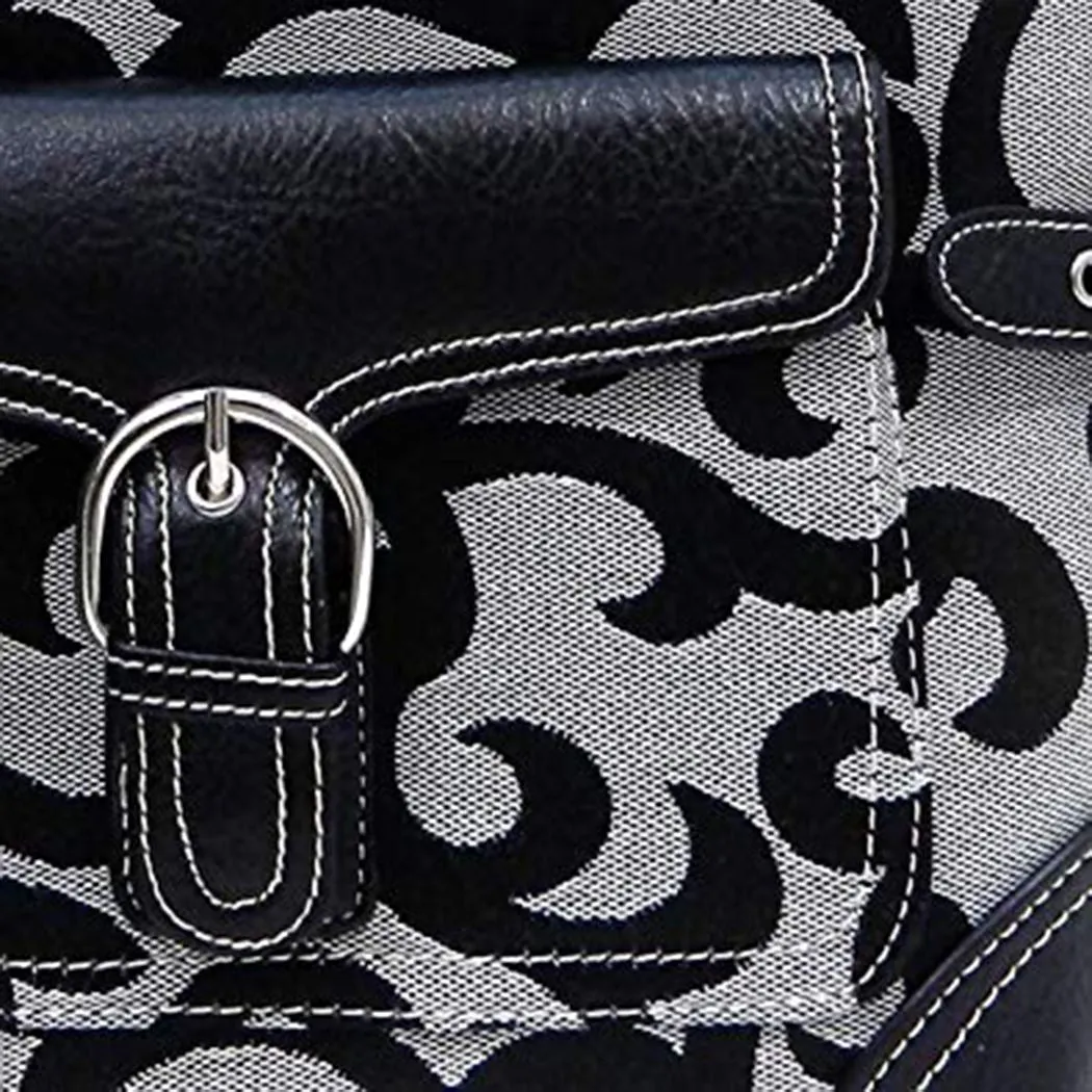 black canvas signature pockets cellphone satchel dual Bags Handbag purse set