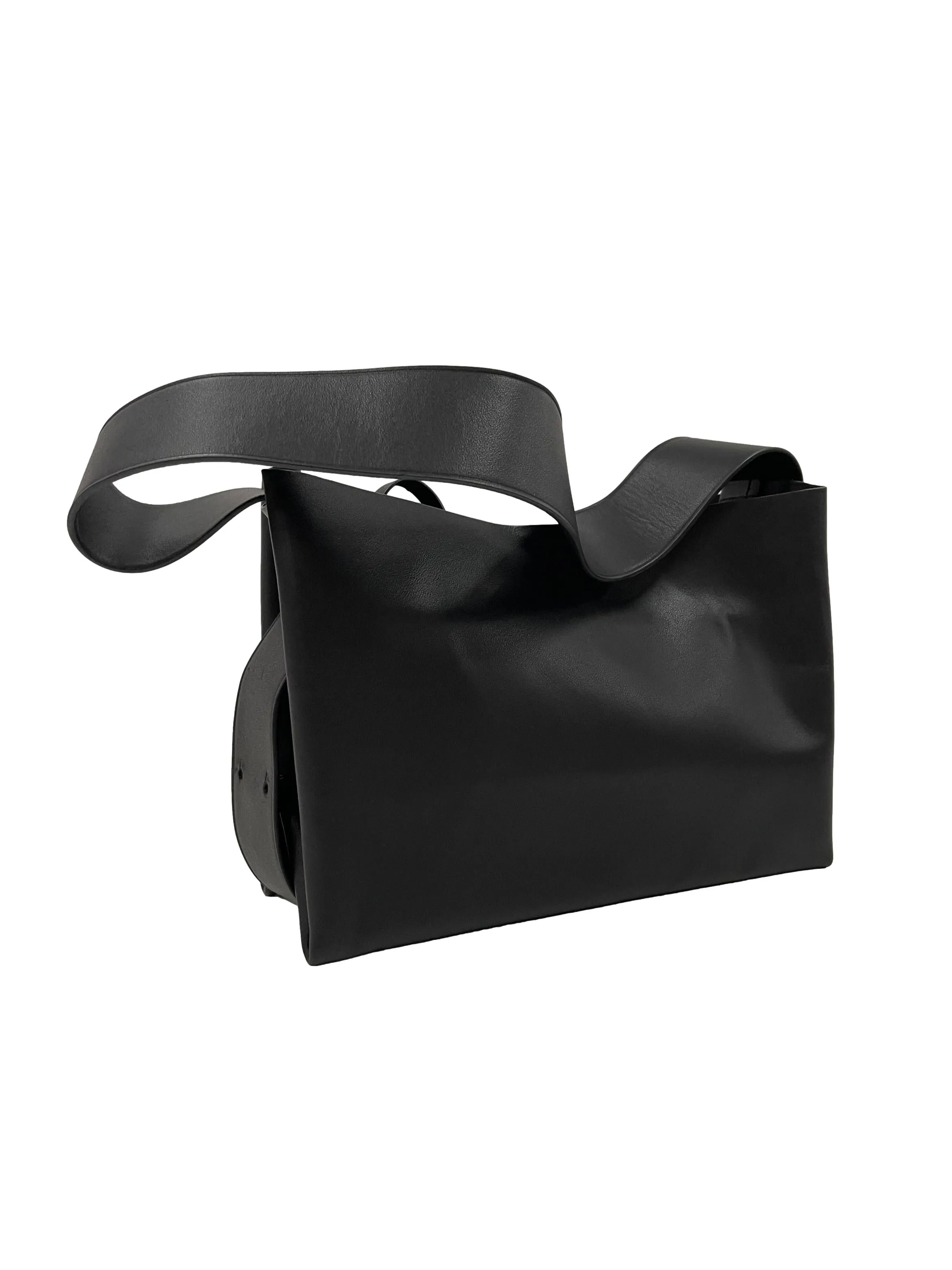 Black Leather Crossbody Bag