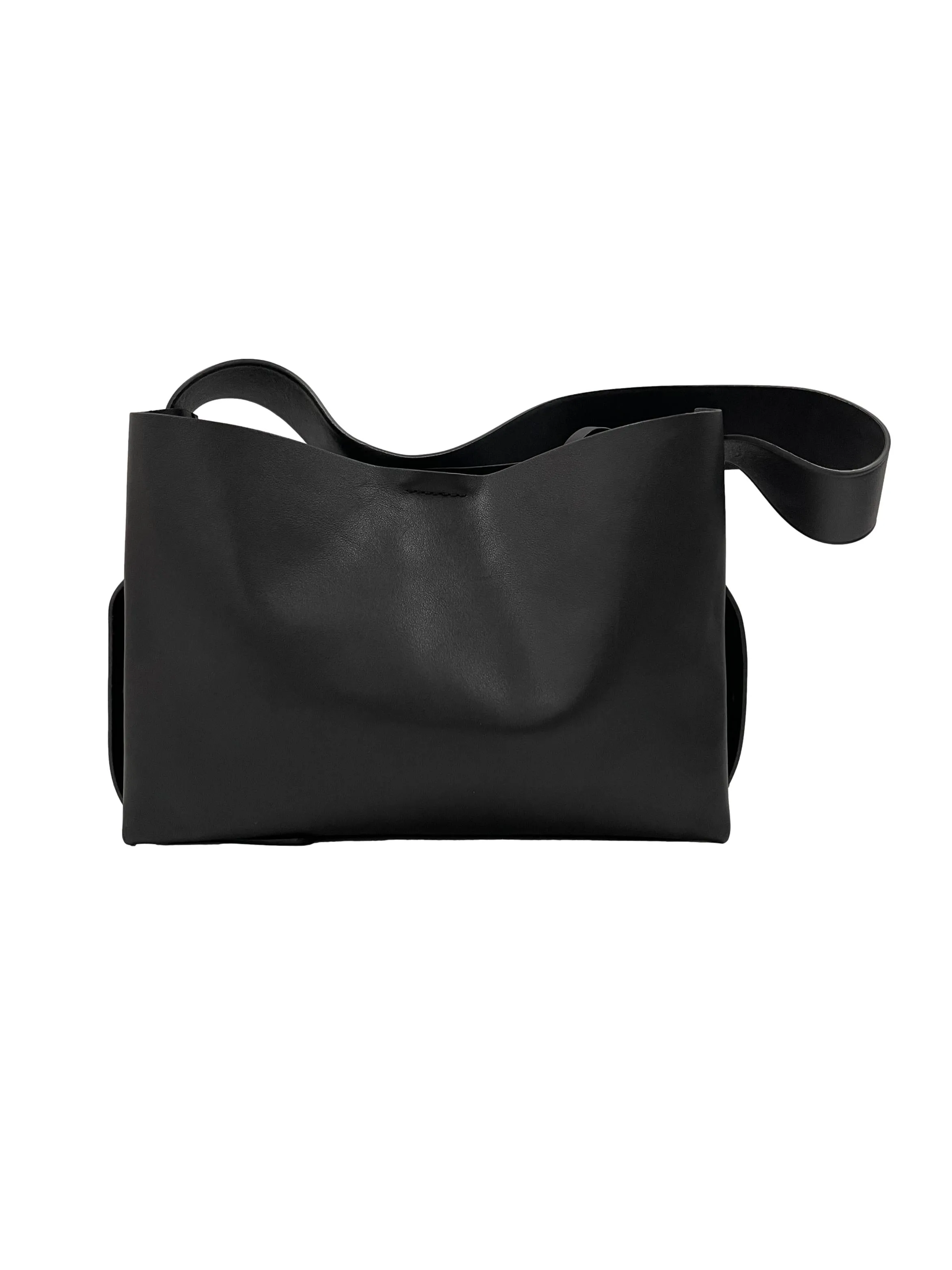 Black Leather Crossbody Bag