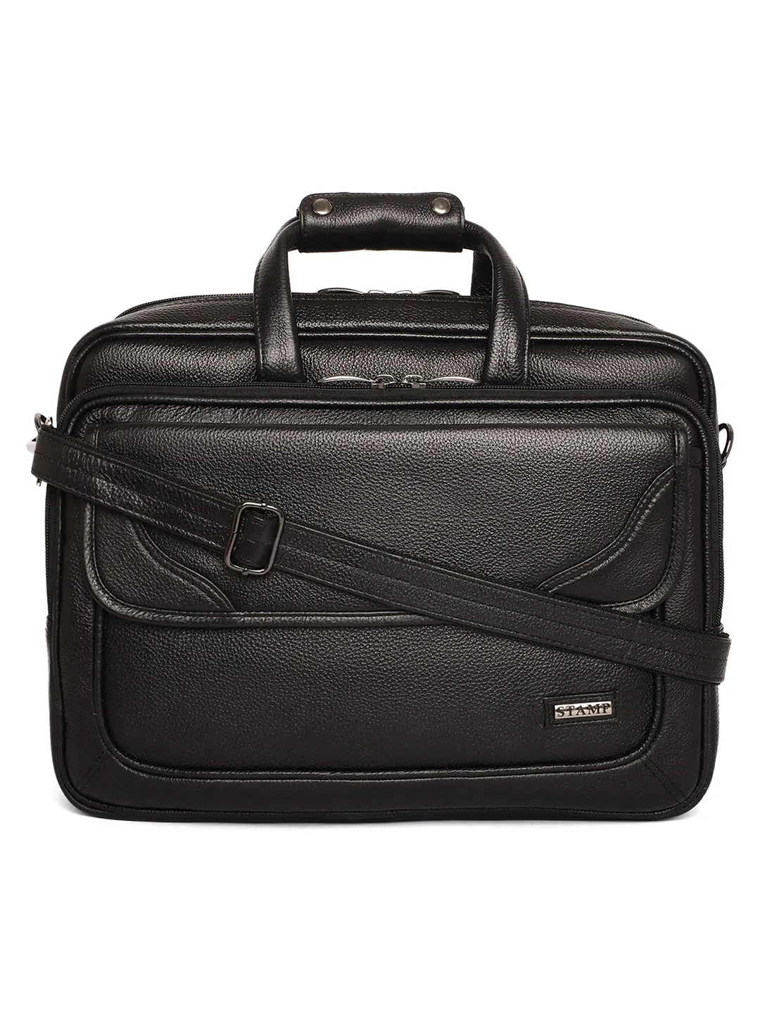 Black Leather Laptop / Office Bags ZP12137
