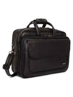 Black Leather Laptop / Office Bags ZP12137