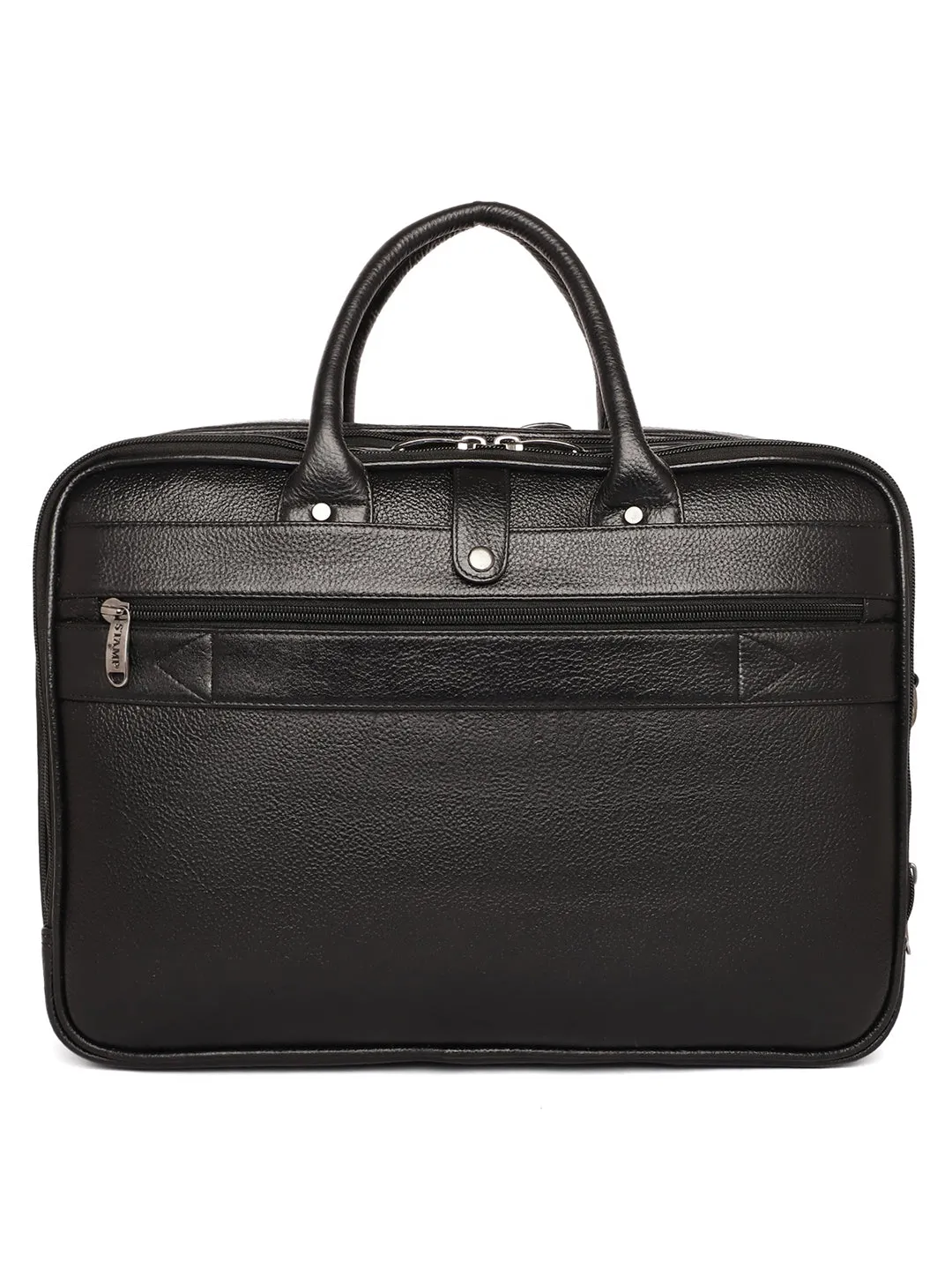 Black Leather Portfolio Office / Laptop Bags ZP12103