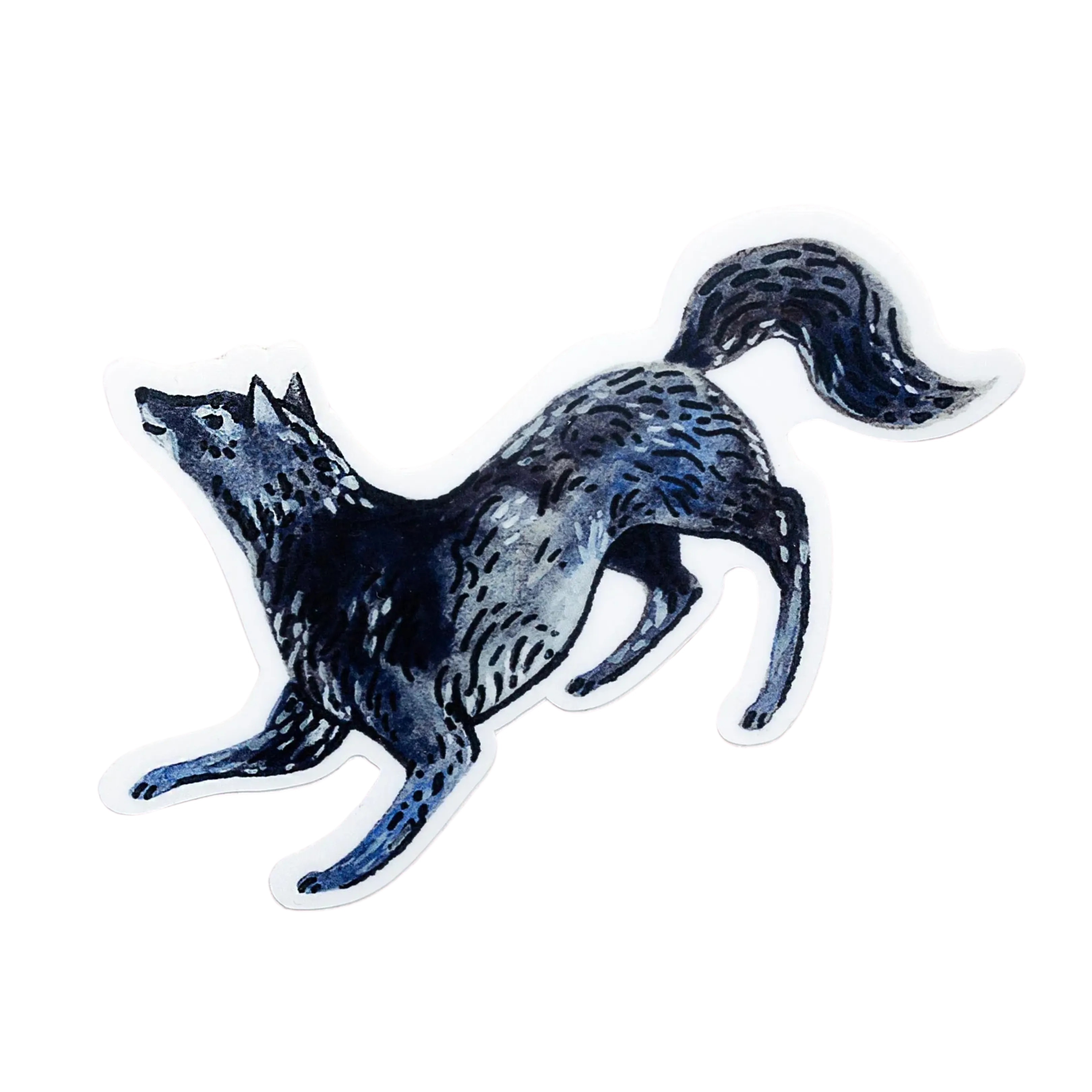 Black Wolf Vinyl Sticker