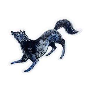 Black Wolf Vinyl Sticker