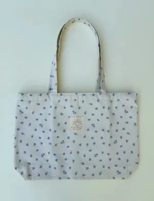 Blue Flower Tote Bag (WIDE)
