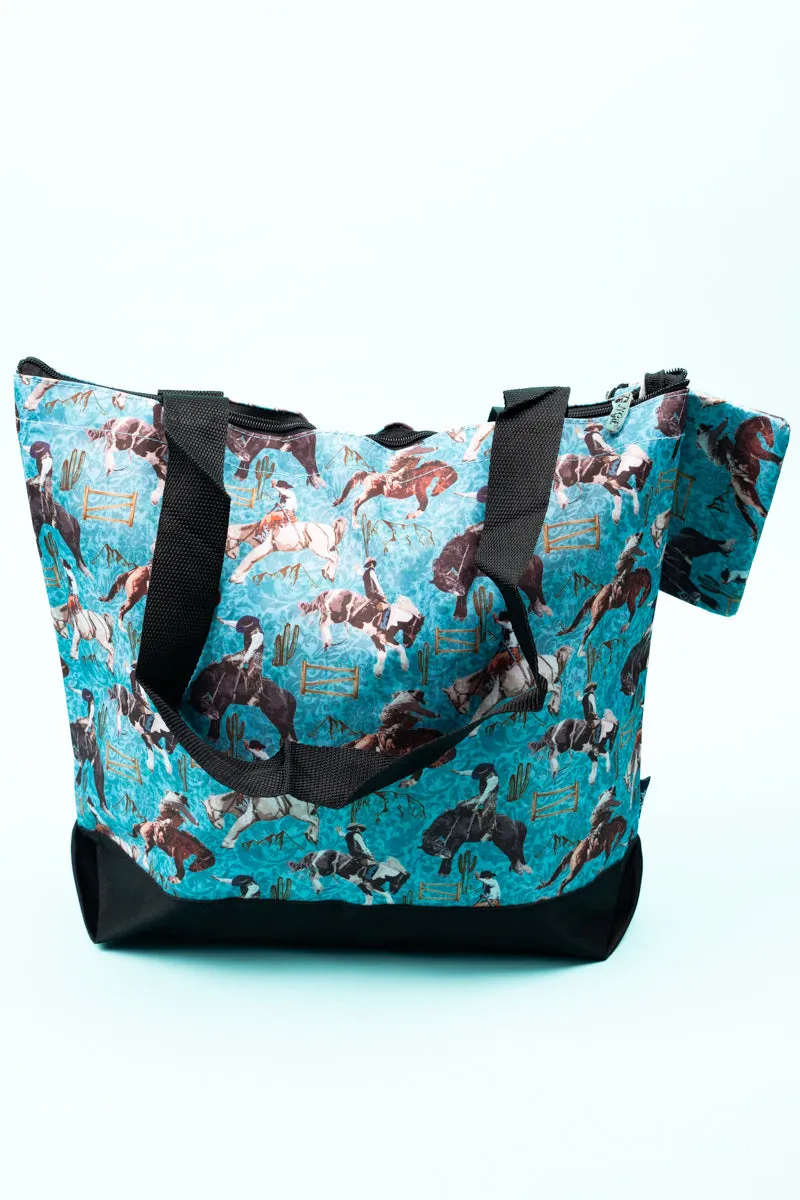 Blue Ridge Rodeo with Black Trim Tote Bag