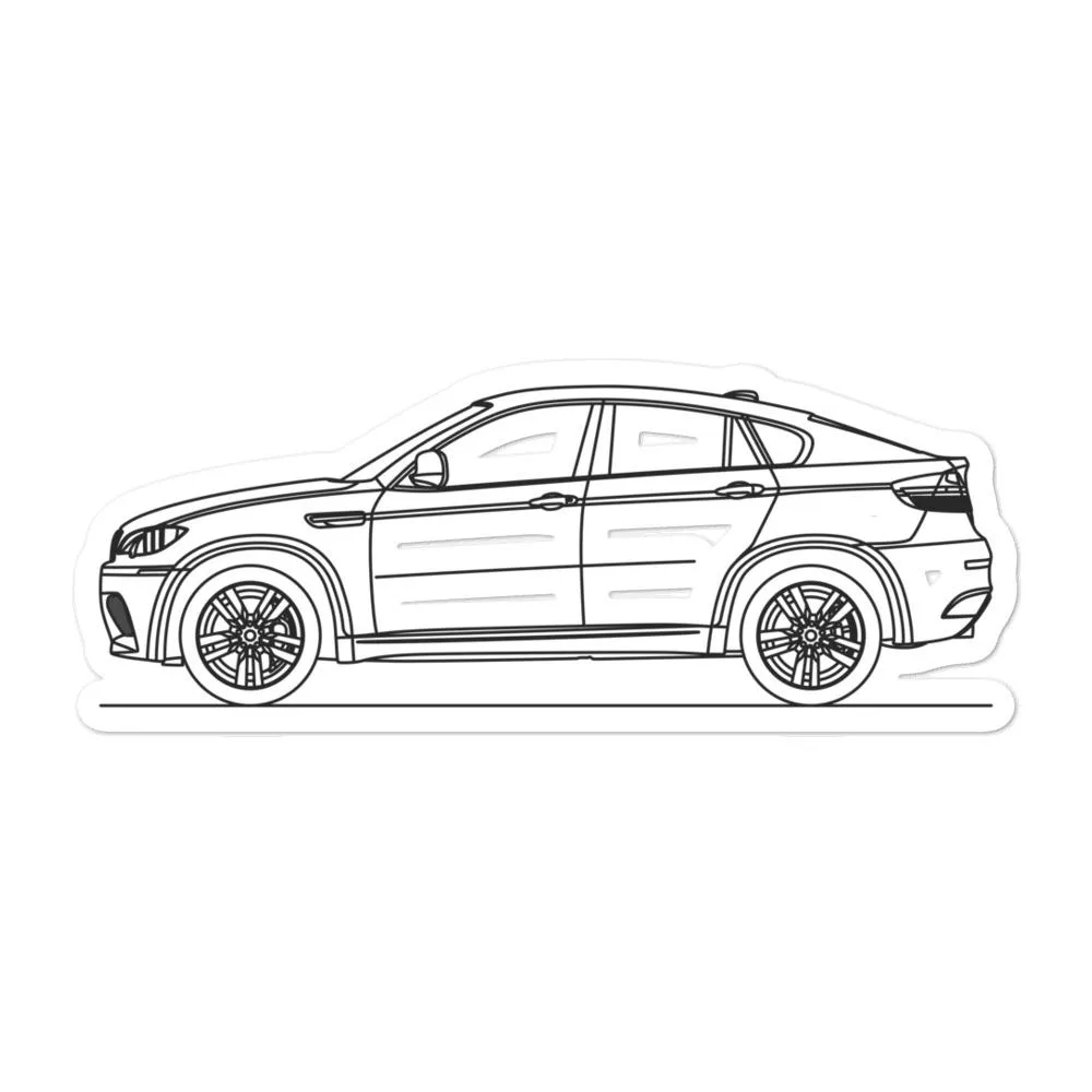 BMW E71 X6M Silhouette Sticker