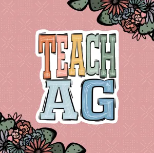 Boho Colors Teach Ag Sticker