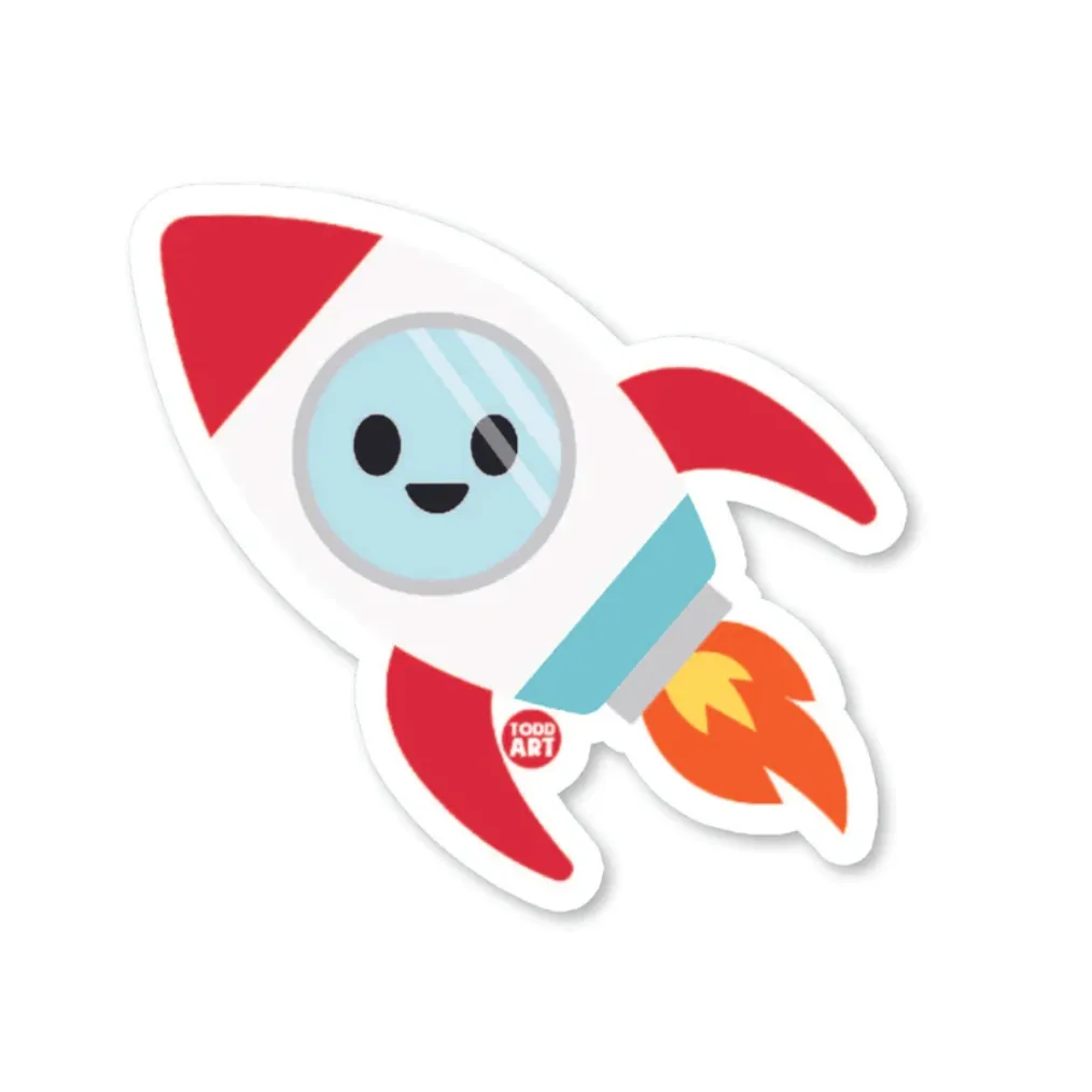 Boo-Boo Buddies Rocketship Sticker