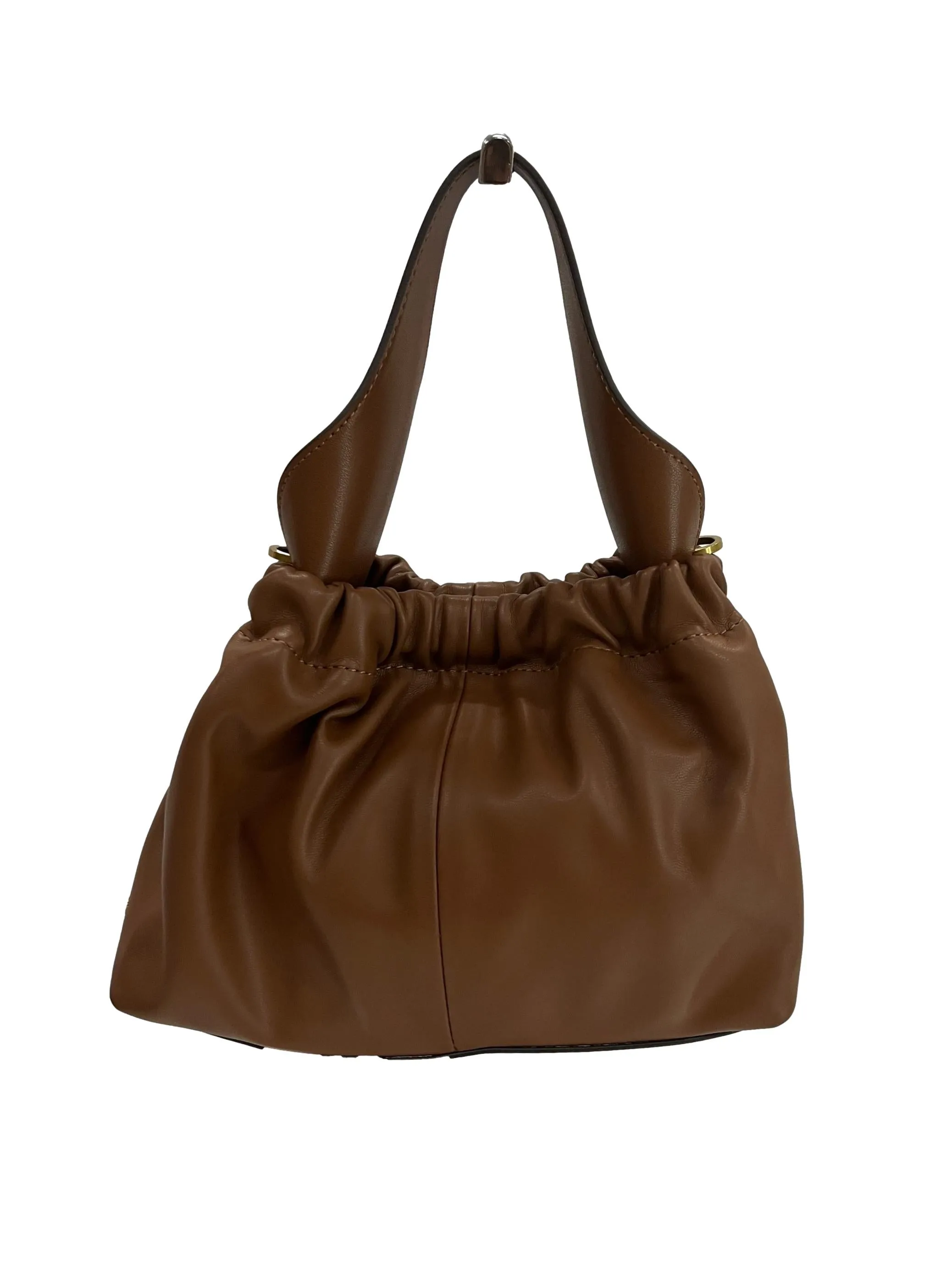 Brown Ally Ruched Slouchy Bag