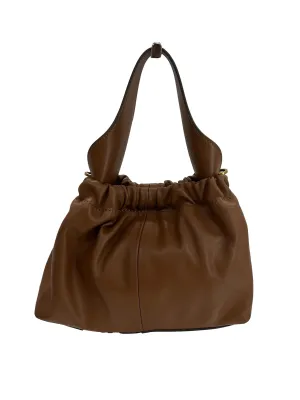 Brown Ally Ruched Slouchy Bag