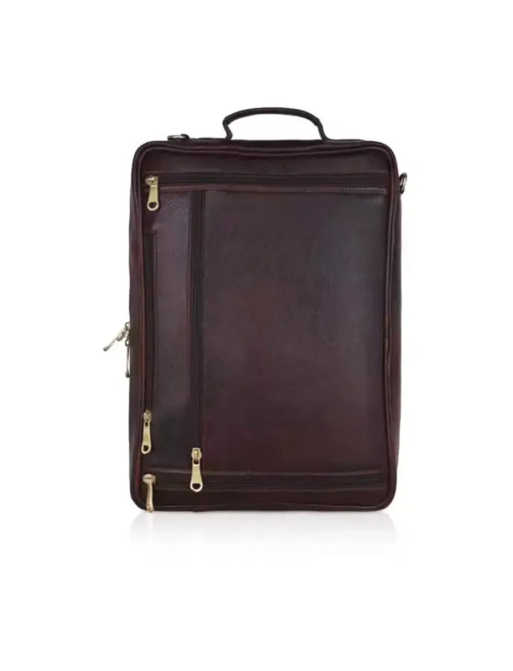 Brown Leather Office-cum-Laptop Bag