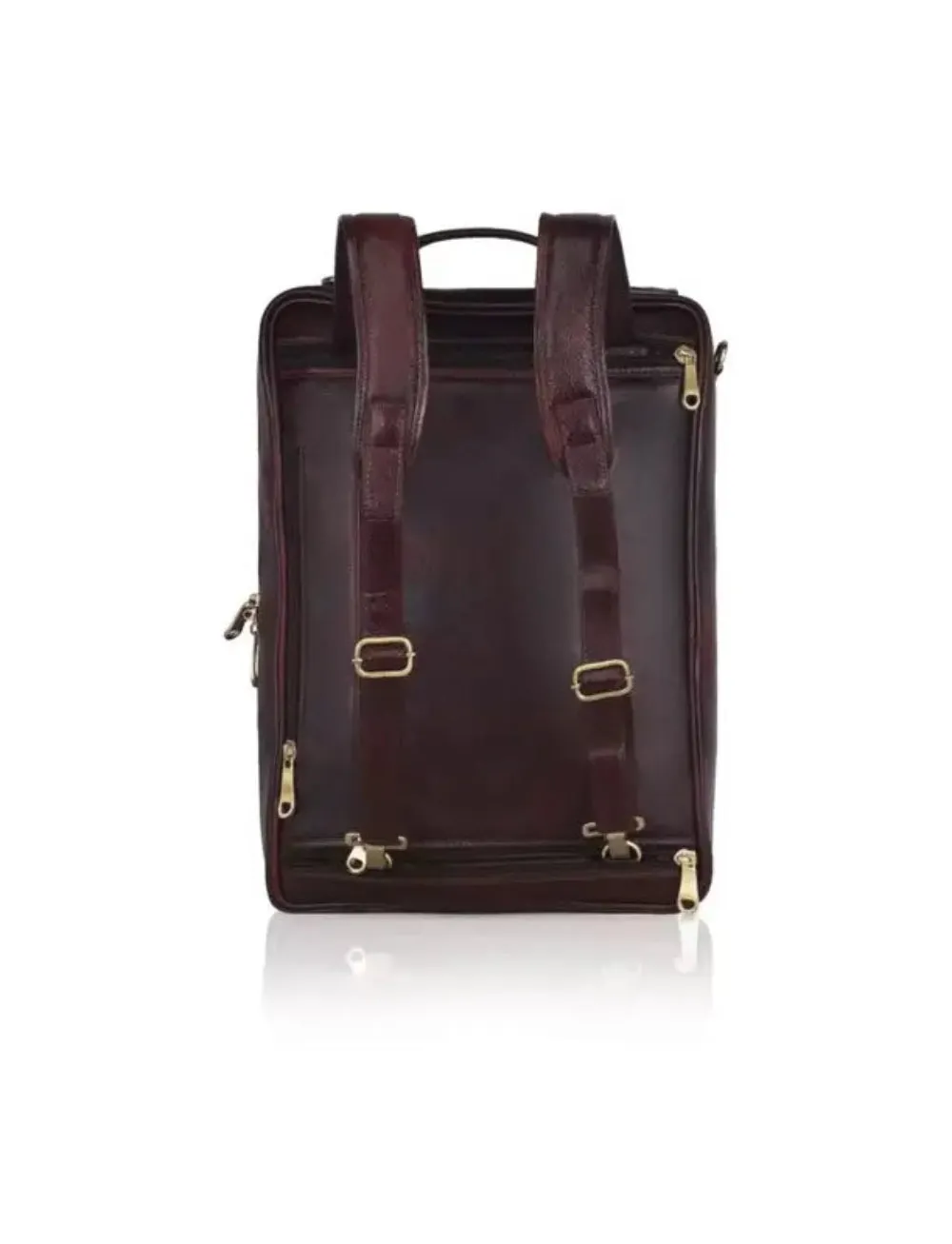 Brown Leather Office-cum-Laptop Bag