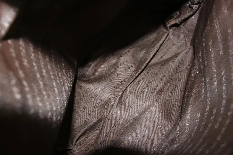 Burberry London Beige Nova Check Coated Canvas Tote Bag Upcycle Ready 9b419s