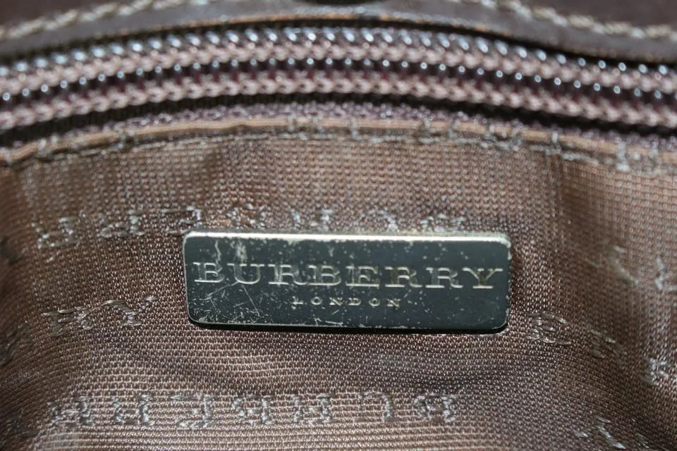 Burberry London Beige Nova Check Coated Canvas Tote Bag Upcycle Ready 9b419s