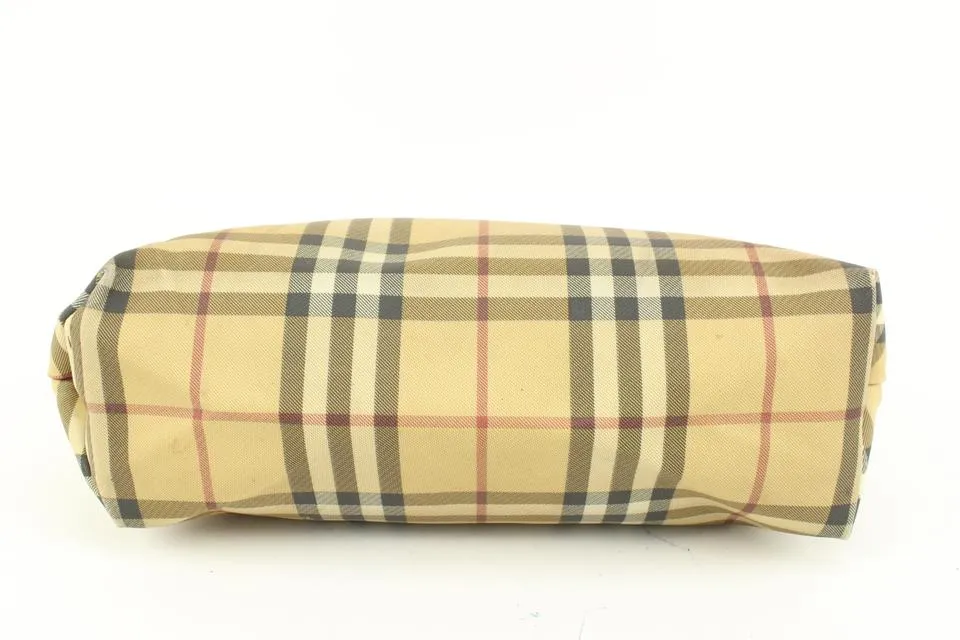 Burberry London Beige Nova Check Coated Canvas Tote Bag Upcycle Ready 9b419s