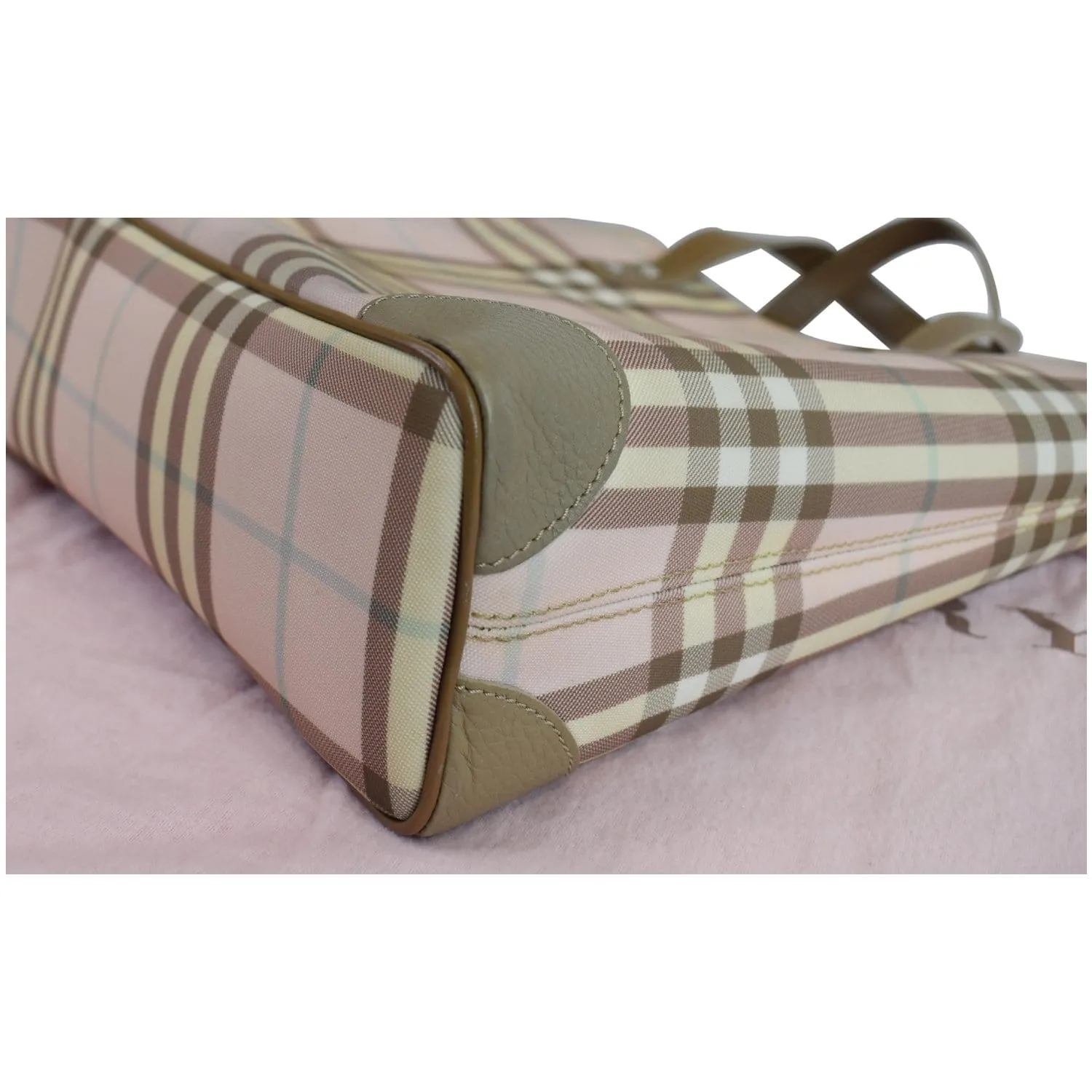BURBERRY London Nova Check Tote Bag Pale Pink