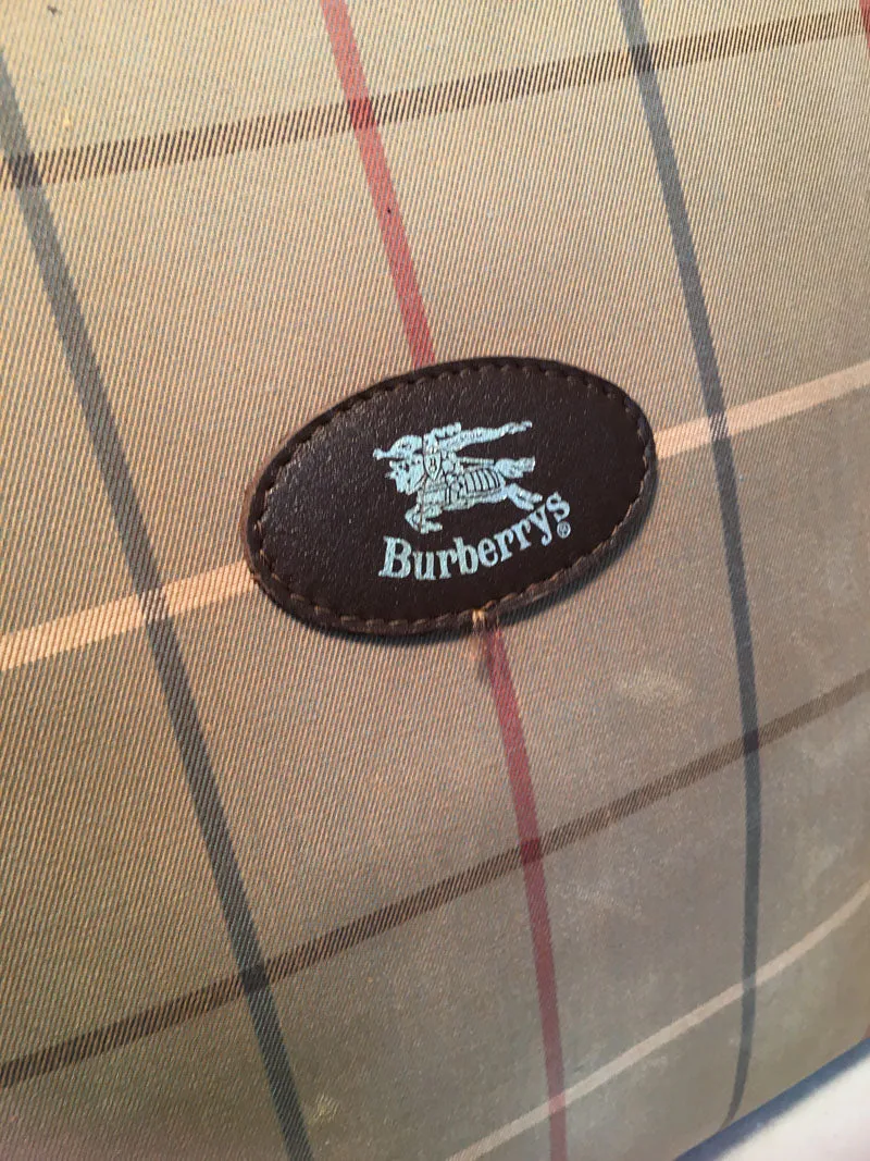 Burberry Vintage Brown Plaid Tote