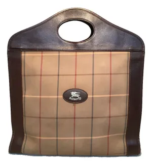 Burberry Vintage Brown Plaid Tote