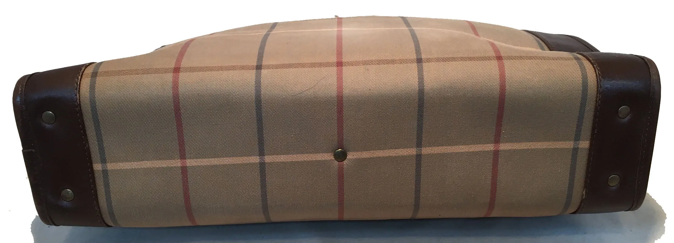 Burberry Vintage Brown Plaid Tote