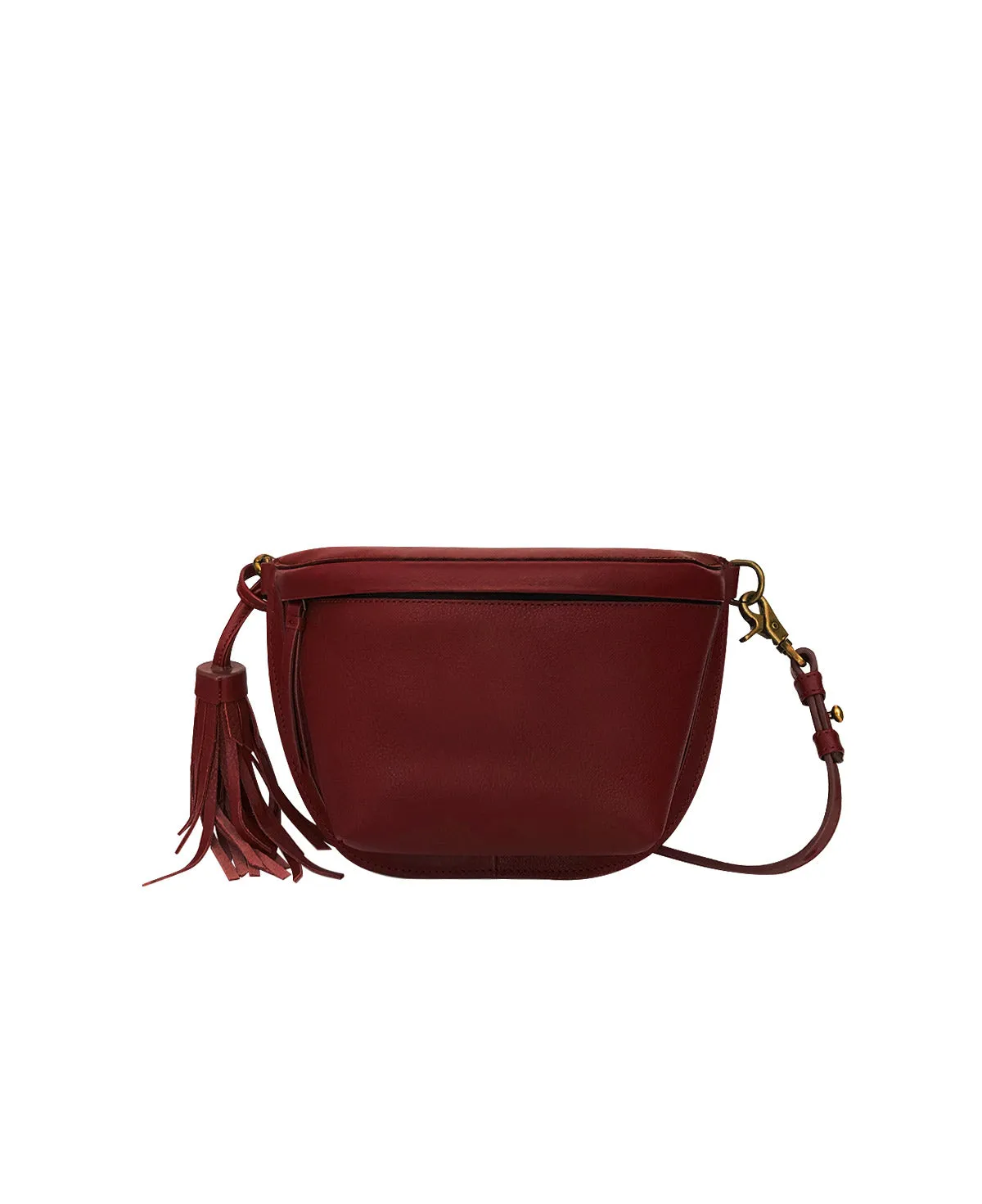 Burgundy / Maroon Leather Sling Bag Crossbody