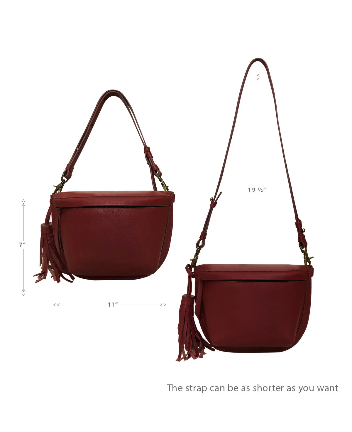 Burgundy / Maroon Leather Sling Bag Crossbody