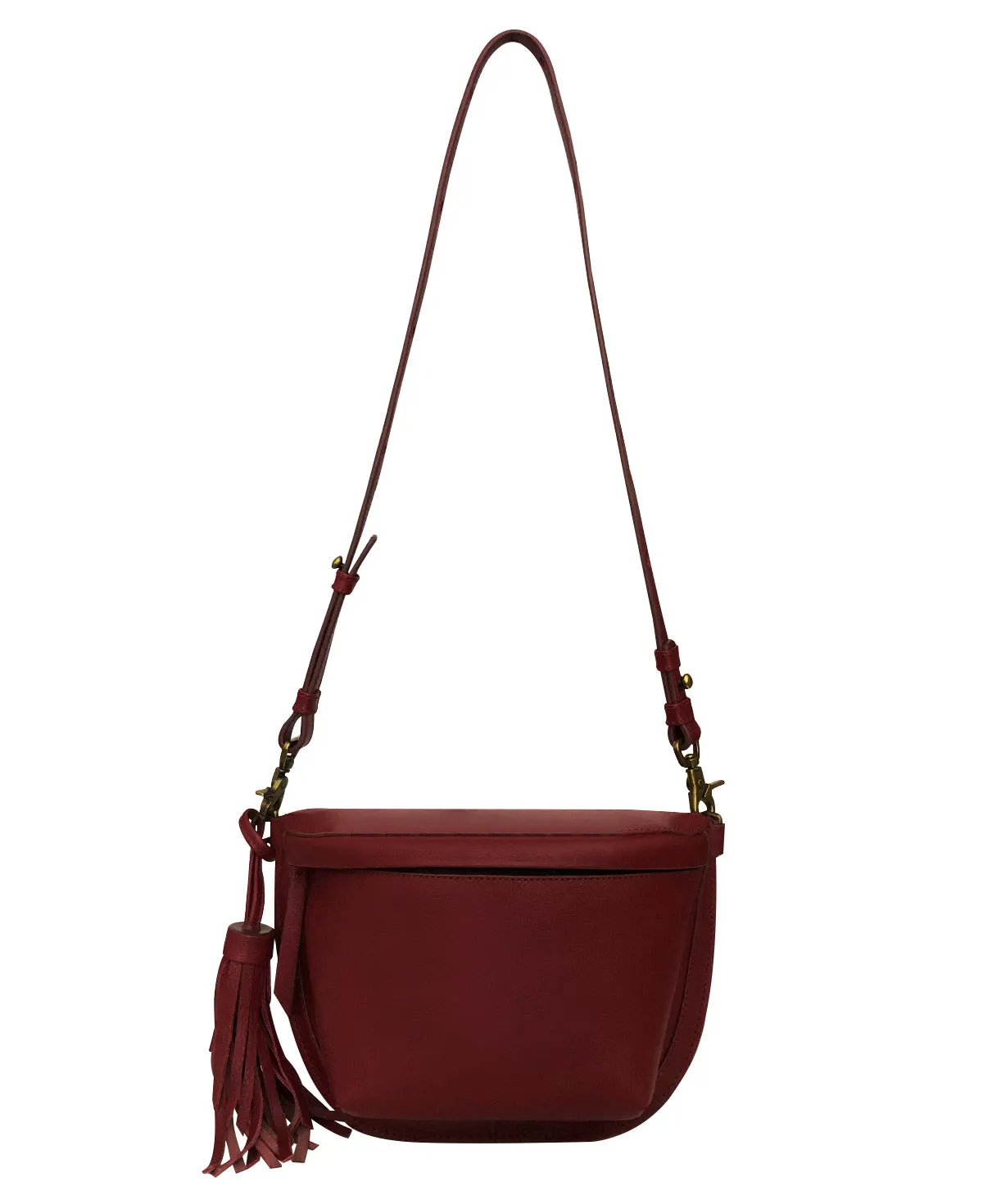 Burgundy / Maroon Leather Sling Bag Crossbody
