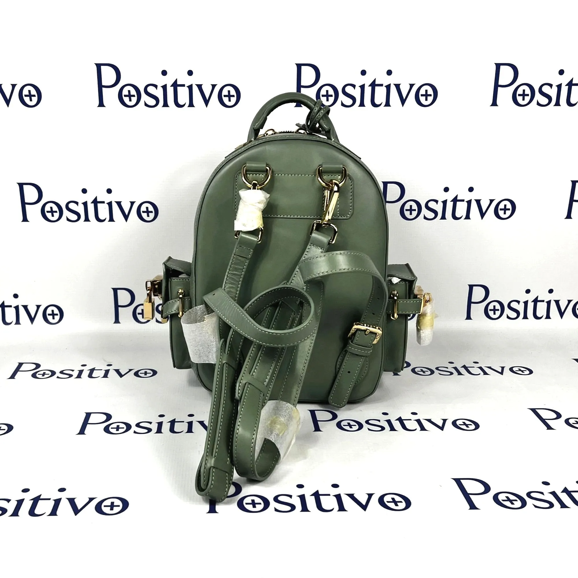 Buscemi Mini PHD Olive Leather Backpack Bag w/ Defect