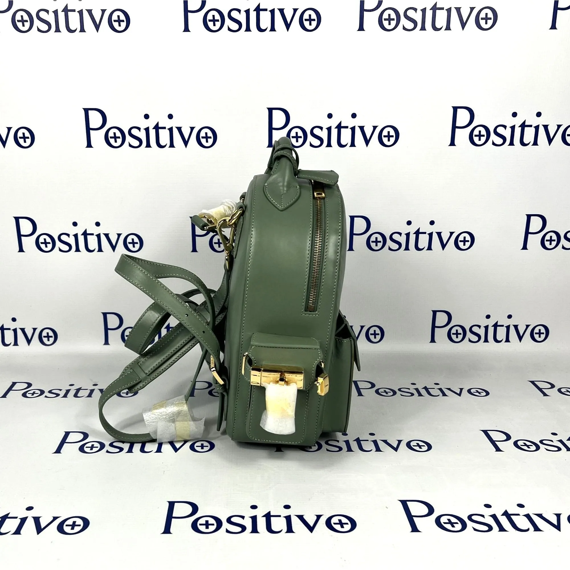 Buscemi Mini PHD Olive Leather Backpack Bag w/ Defect