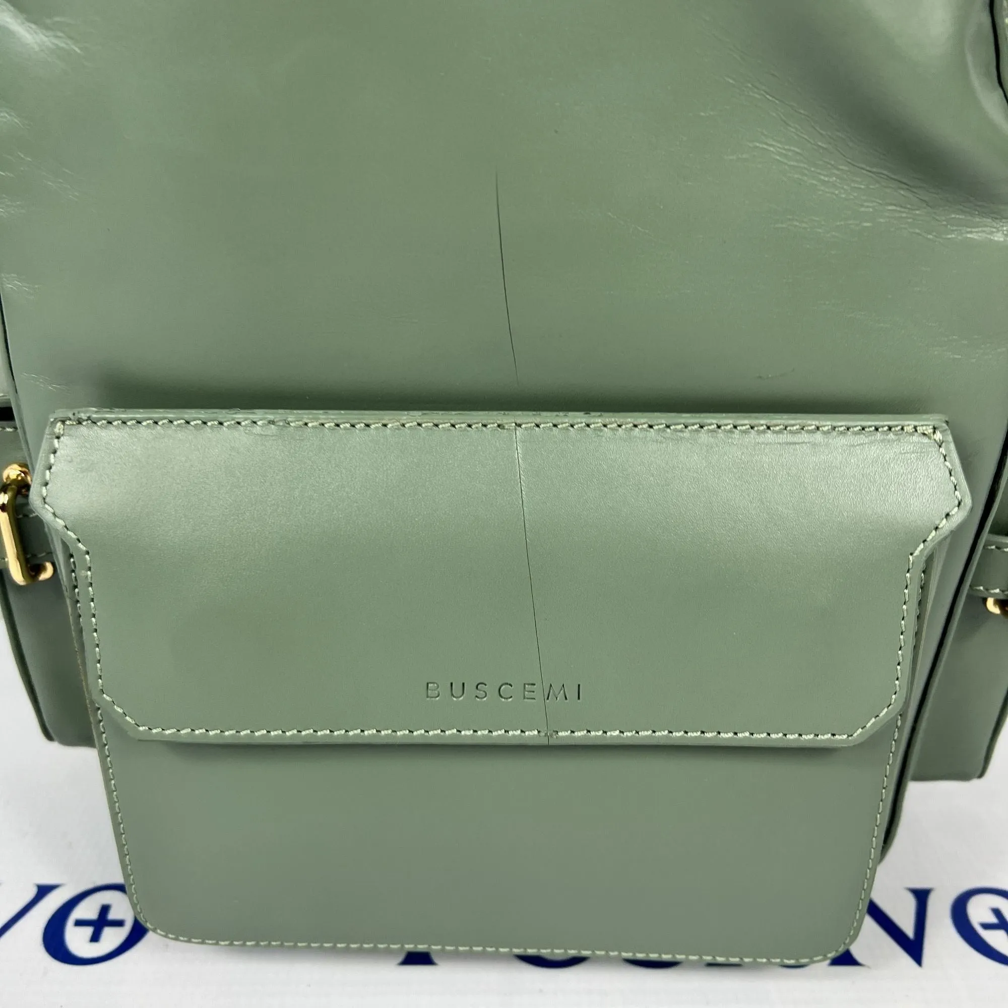 Buscemi Mini PHD Olive Leather Backpack Bag w/ Defect