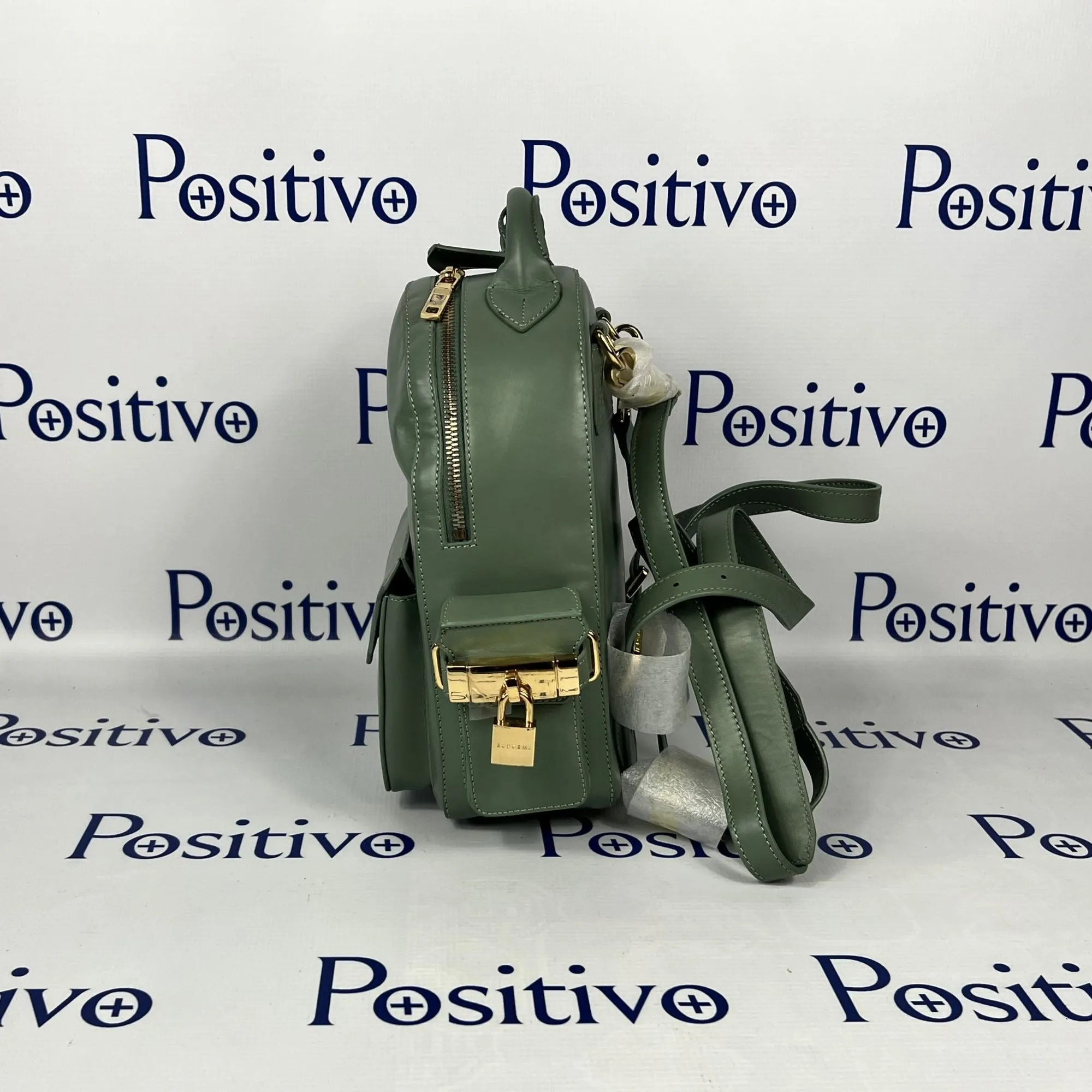 Buscemi Mini PHD Olive Leather Backpack Bag w/ Defect