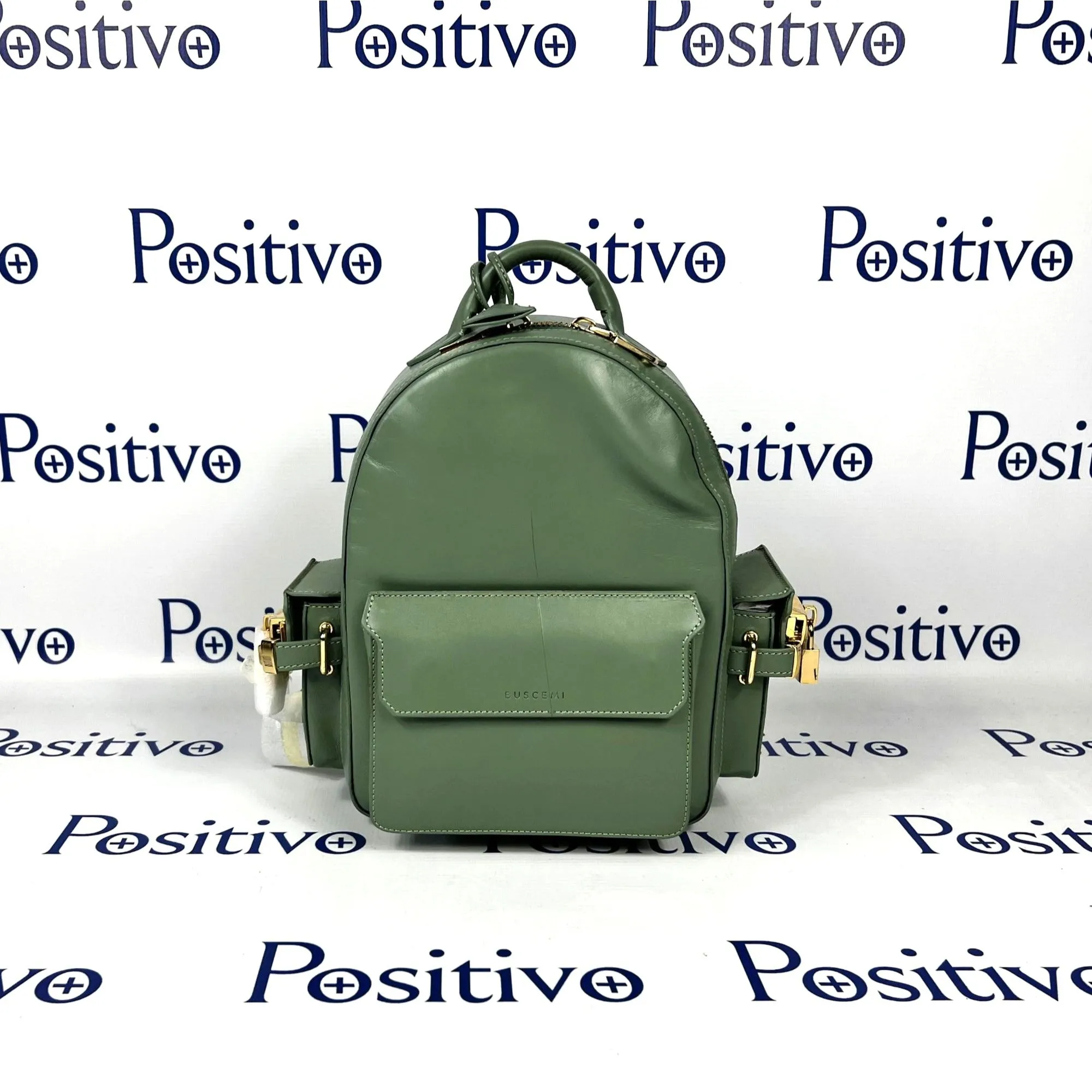 Buscemi Mini PHD Olive Leather Backpack Bag w/ Defect