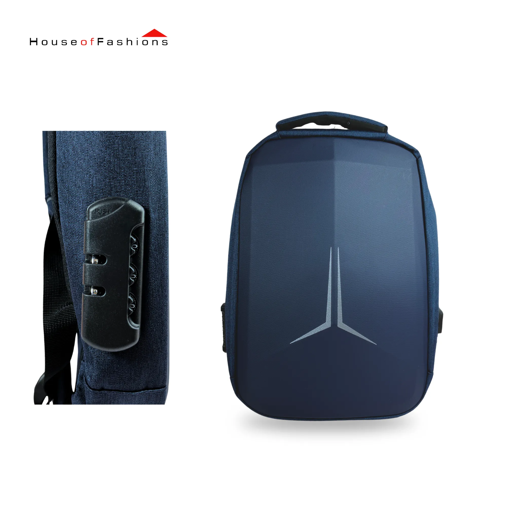 Business Men Laptop Backpack 15.6 Inch Big Capacity Travel Bag Waterproof Material School Backpack Bags with USB Charging Port - Blue