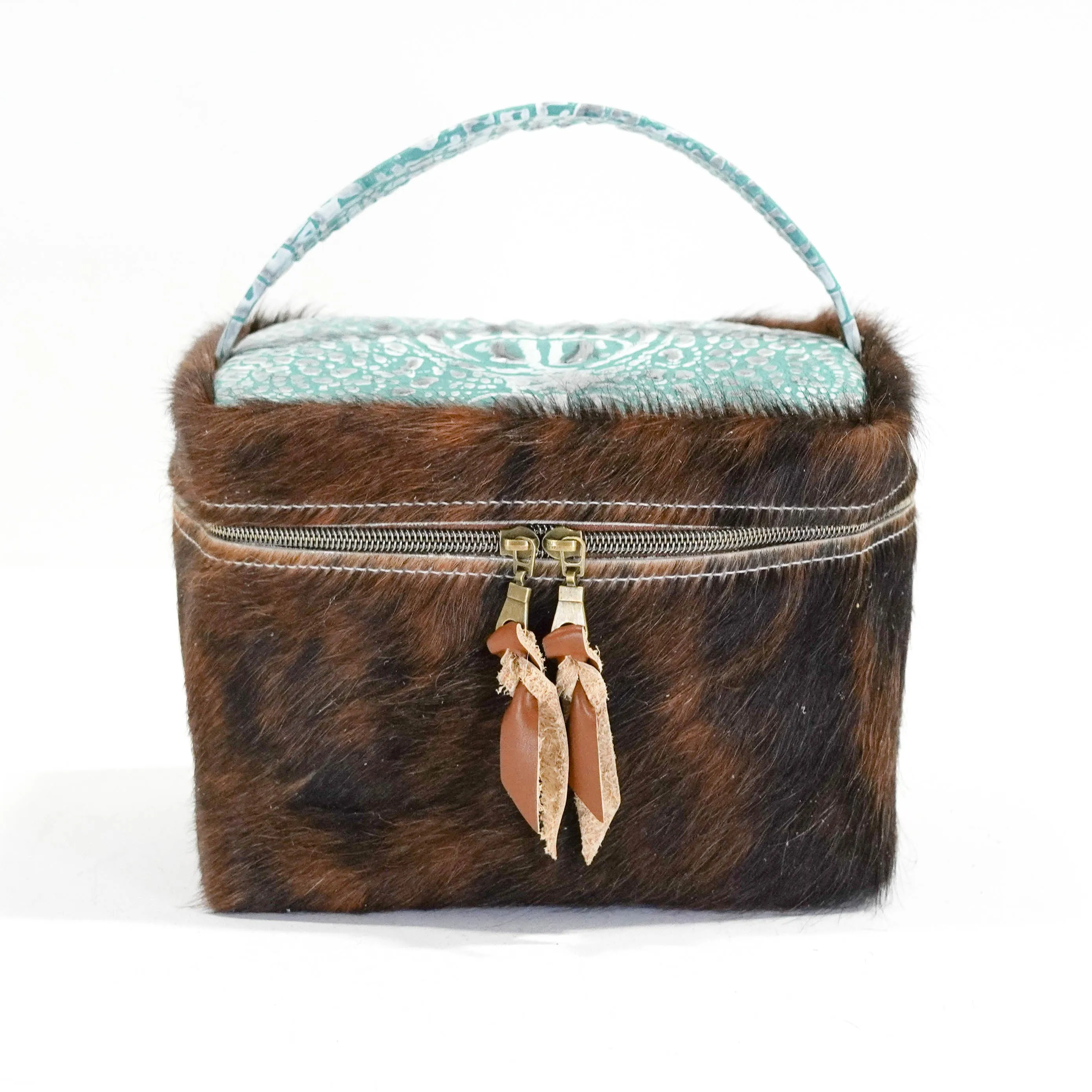Caboose - Dark Brindle w/ Turquoise Sand Croc