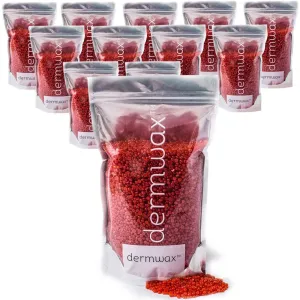 California Red - Stripless Hard Wax Beads / 2 lb Bag / Case of 12 Bags = 24 lbs. Total by Dermwax
