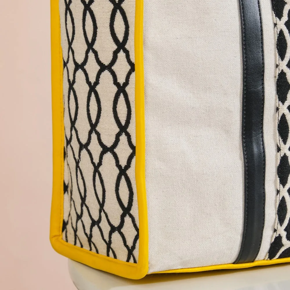 Canvas Cotton Tote Bag Yellow Large 17 X 12 Inch
